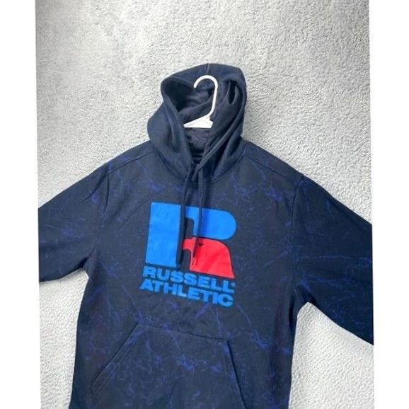 Russell Athletic Russell Athletic Sweatshirt Hoodie Adult Medium Blue Graphic Logo Pocket Pullover Mens NEW Size US M / EU 48-50 / 2 - 4 Thumbnail