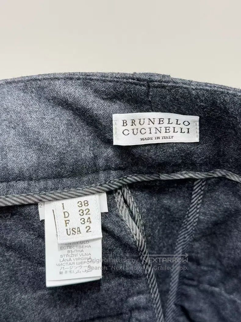 Brunello Cucinelli Brunello Cucinelli Black Beaded Button Wool Trousers Size 25" / US 0 / IT 36 - 4 Thumbnail