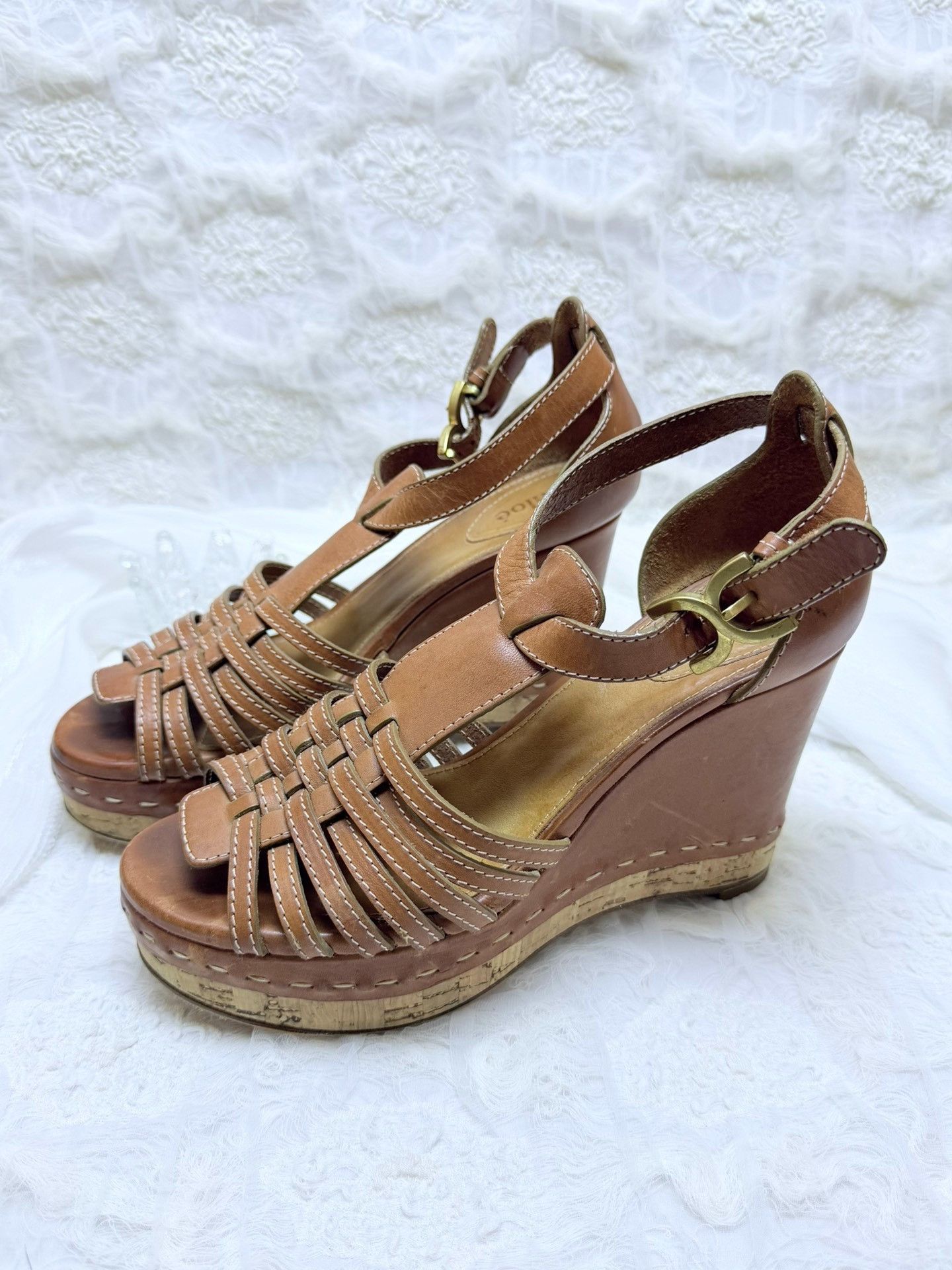 Chloe Chloe Leather Brown Sandals us_8 Women Size US 8 / IT 38 - 1 Thumbnail