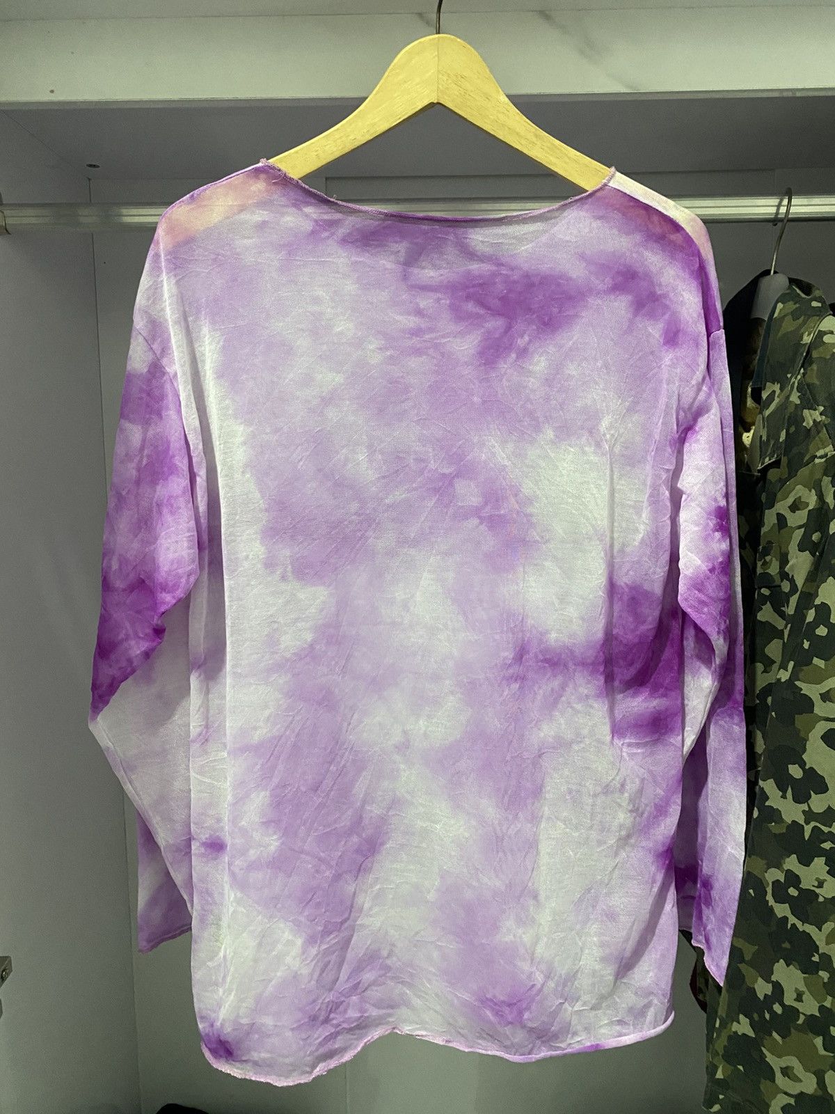 Yohji Yamamoto 🖤BLACKFRIDAY🖤 Meshtop Purple Dyed yohji issey styled Size US L / EU 52-54 / 3 - 3 Thumbnail