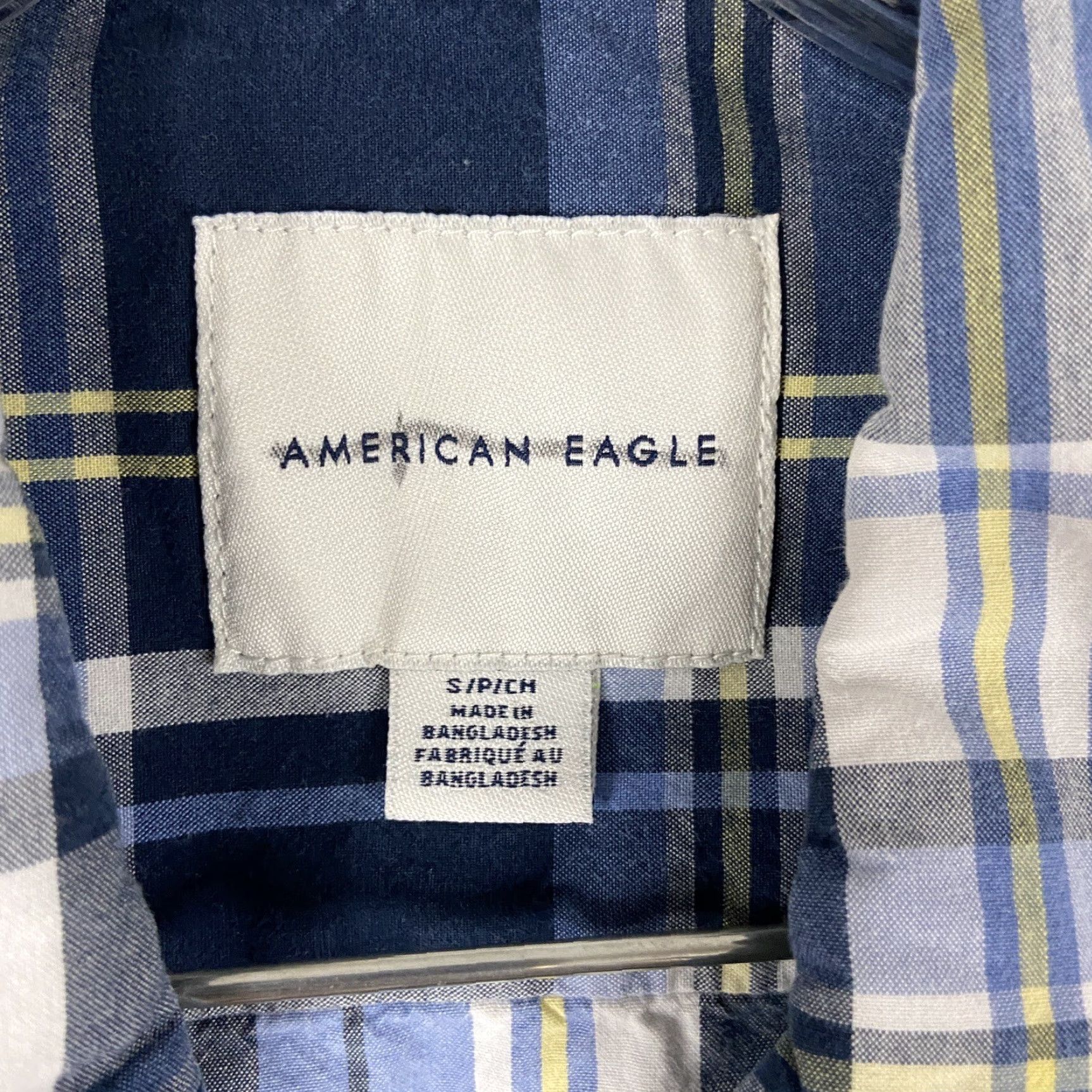 American Eagle Outfitters American Eagle Shirt Men S Long Sleeve Plaid Blue Multicolor Size US S / EU 44-46 / 1 - 6 Thumbnail