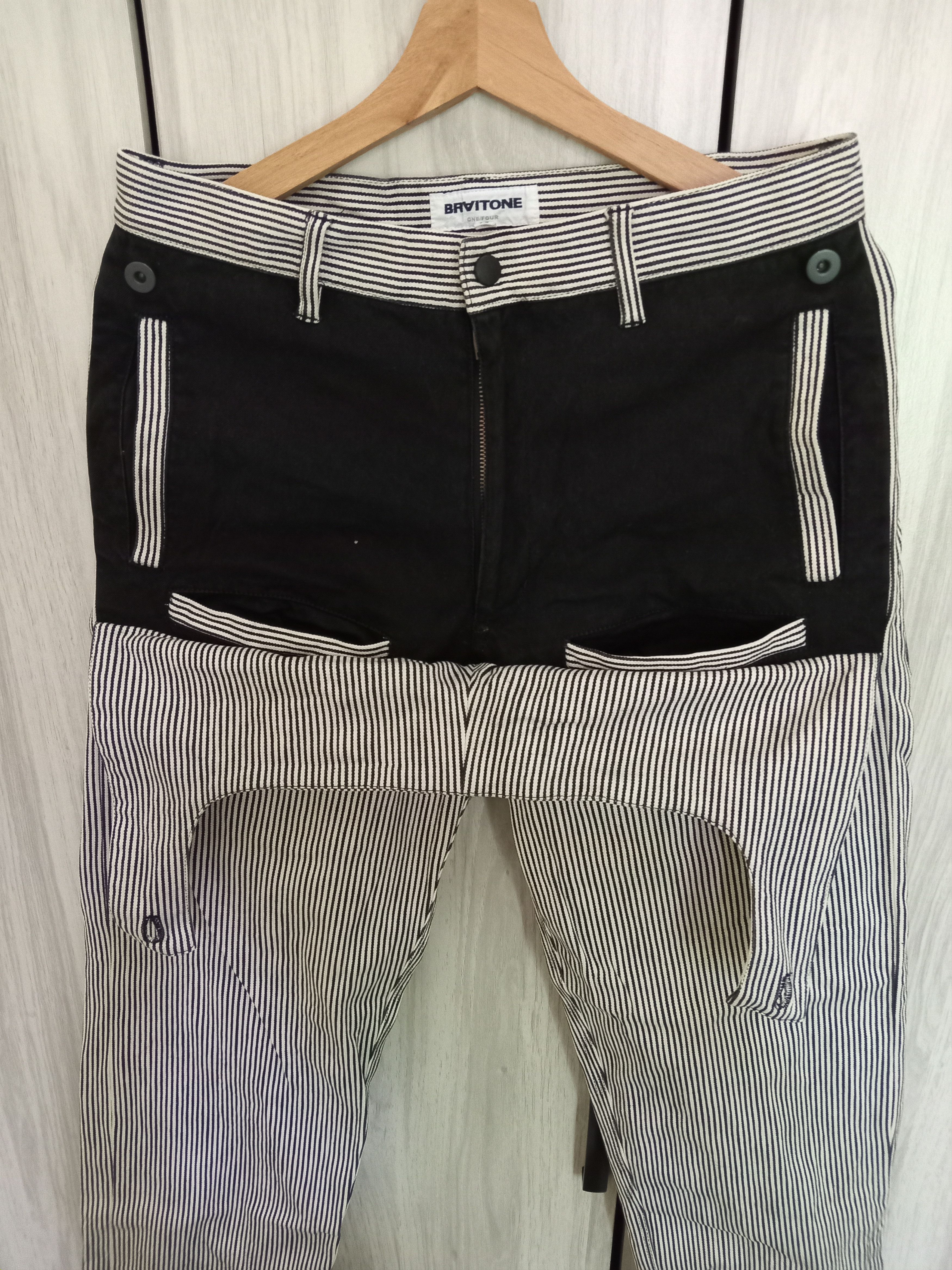 Designer × Japanese Brand BRAITONE Japanese Brand Hickory Multipockets Denim Size US 30 / EU 46 - 3 Thumbnail