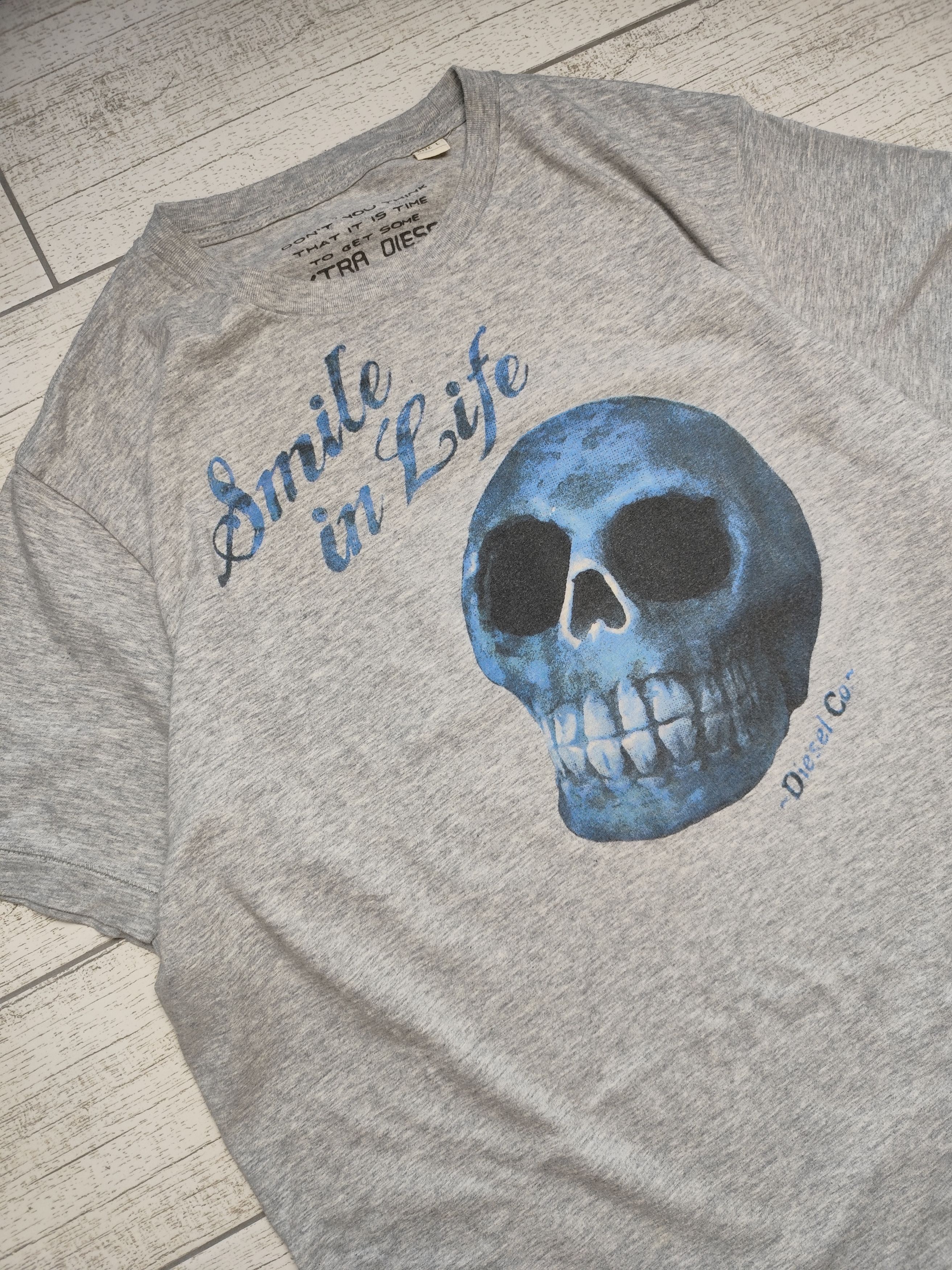 Diesel × Vintage Vintage Diesel Smile In Life Skull Single Stitch T-Shirt Size US L / EU 52-54 / 3 - 2 Thumbnail