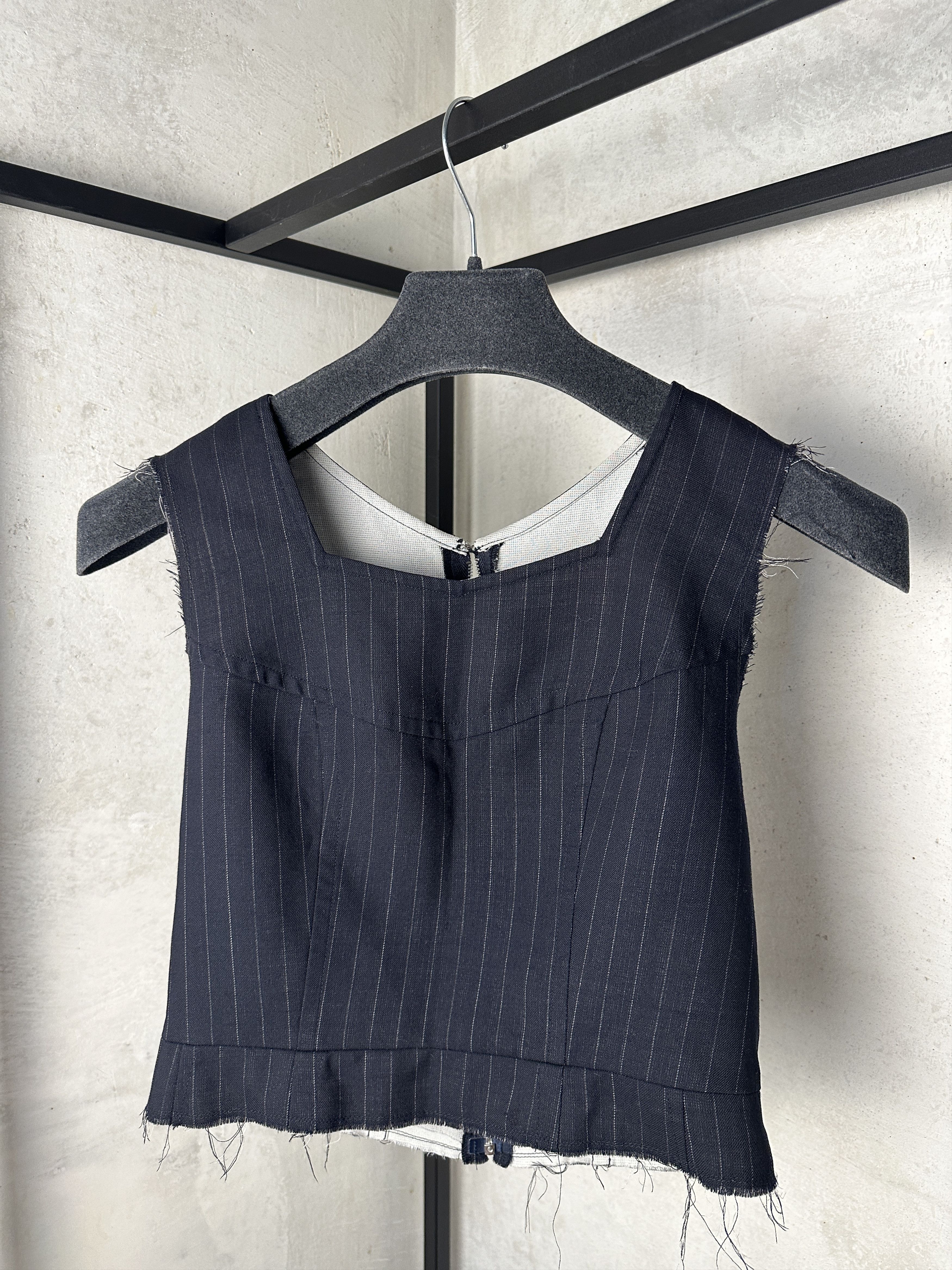Comme des Garcons Comme Des Garçons Stripped Vest Top on Zip Size S / US 4 / IT 40 - 2 Thumbnail