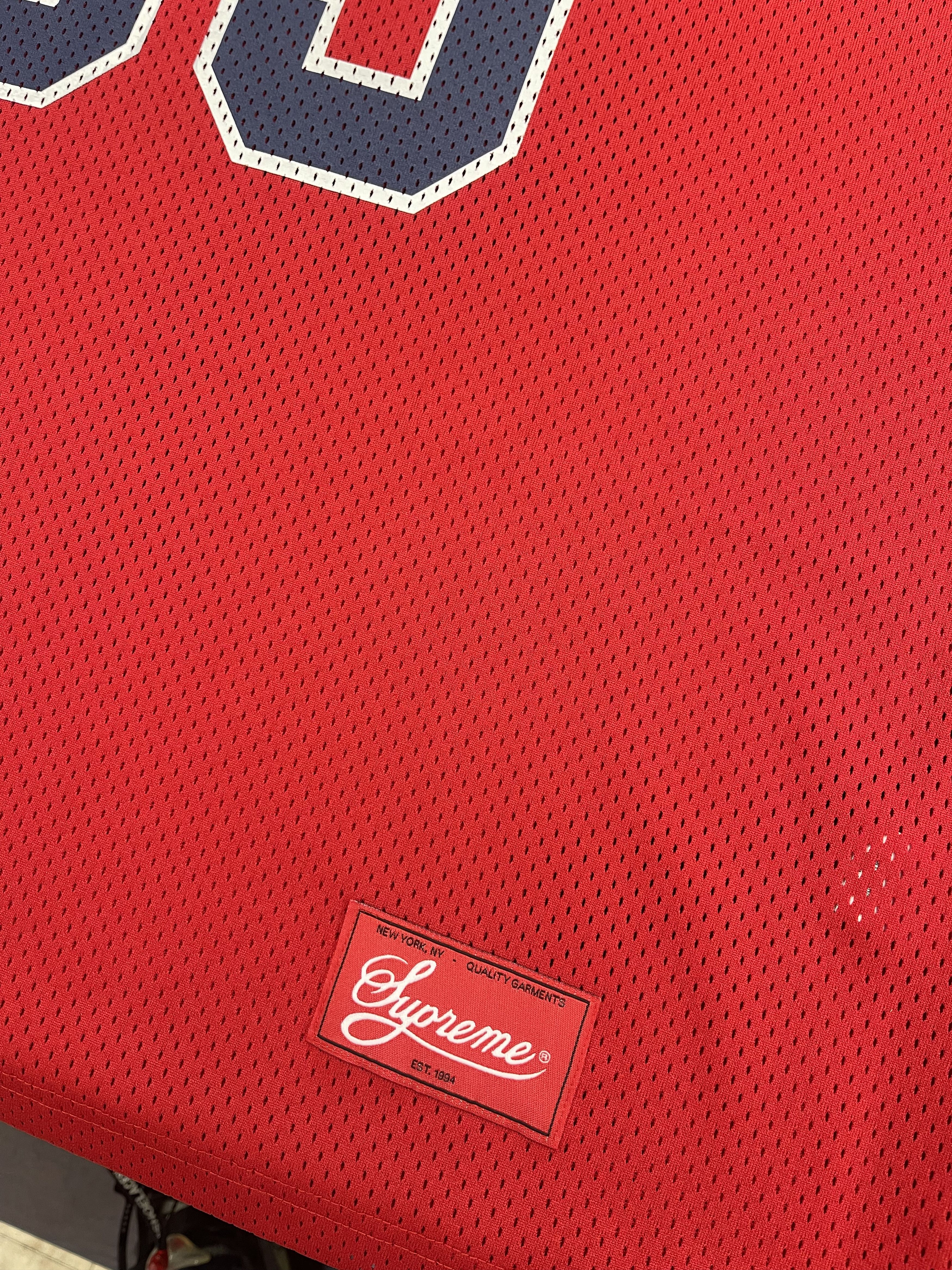 Supreme Supreme Bones Football Jersey FW25 Red Size US XL / EU 56 / 4 - 4 Thumbnail