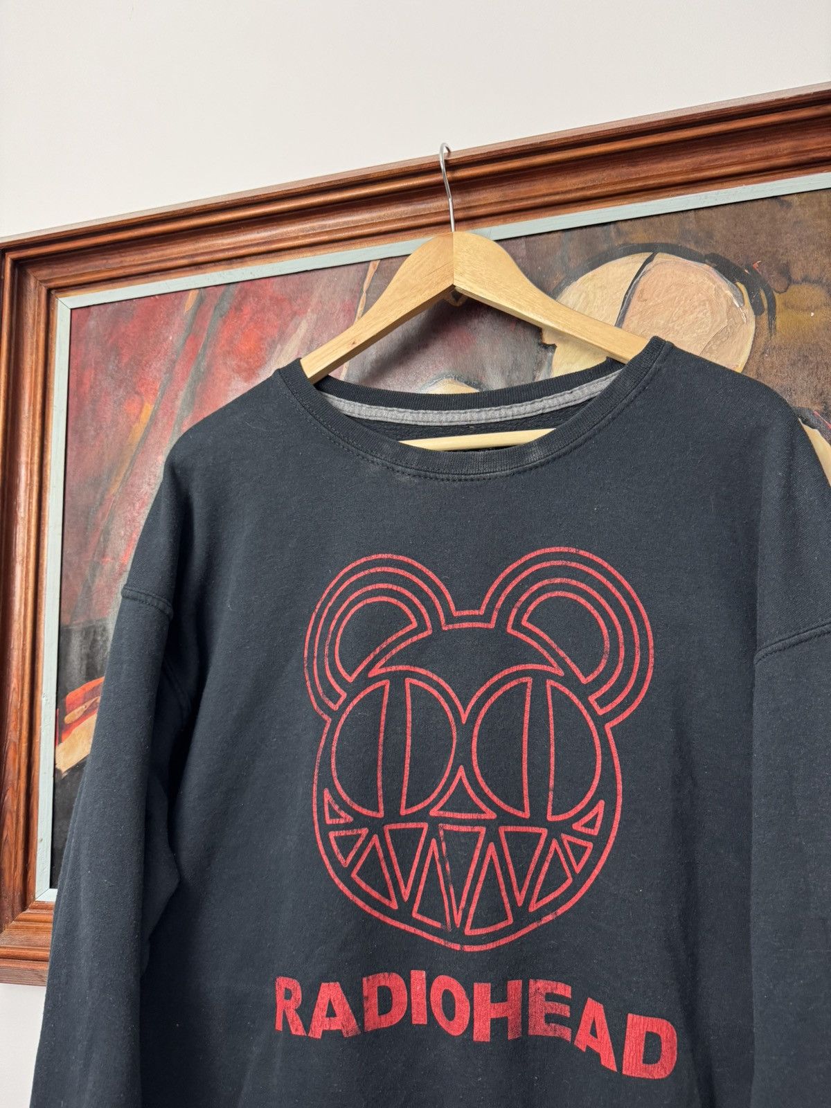 Band Tees Radiohead Vintage Y2k Crewneck Band Rock Sweatshirt Washed Size US XL / EU 56 / 4 - 2 Thumbnail