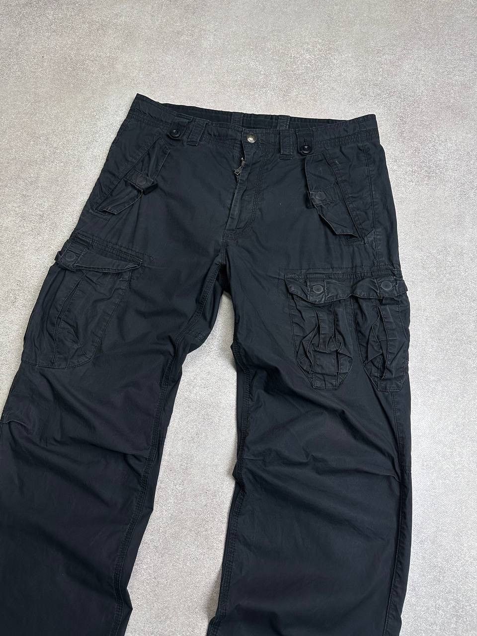 Armani ARMANI Cargo Pants Vintage Trousers Black Sz 31 Size US 31 - 6 Thumbnail