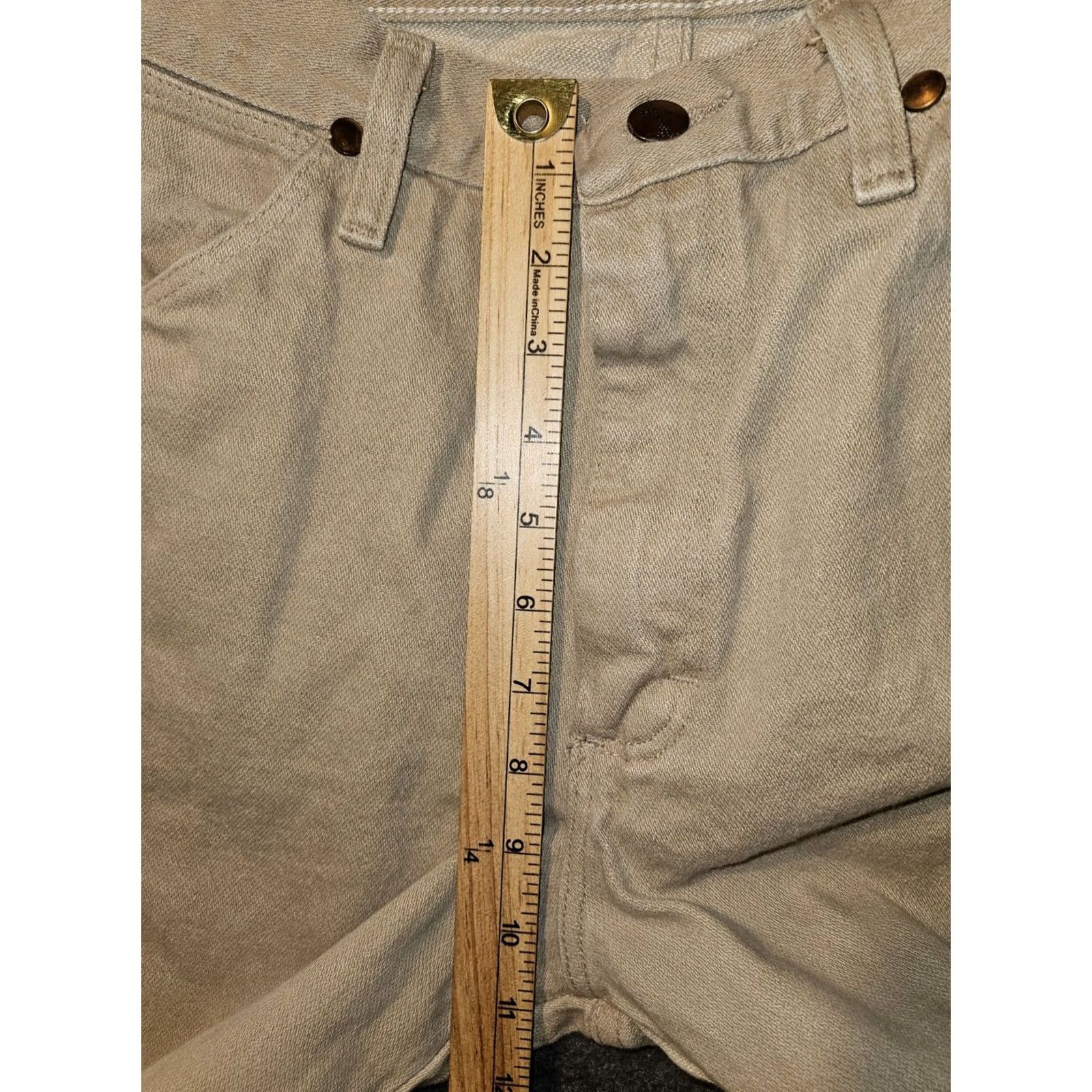 Wrangler VINTAGE Wrangler Jeans Men 33x30 Beige Mid Rise USA Western Cowboy Straight Denim 90s Mens Jeans Size US 33 - 4 Thumbnail