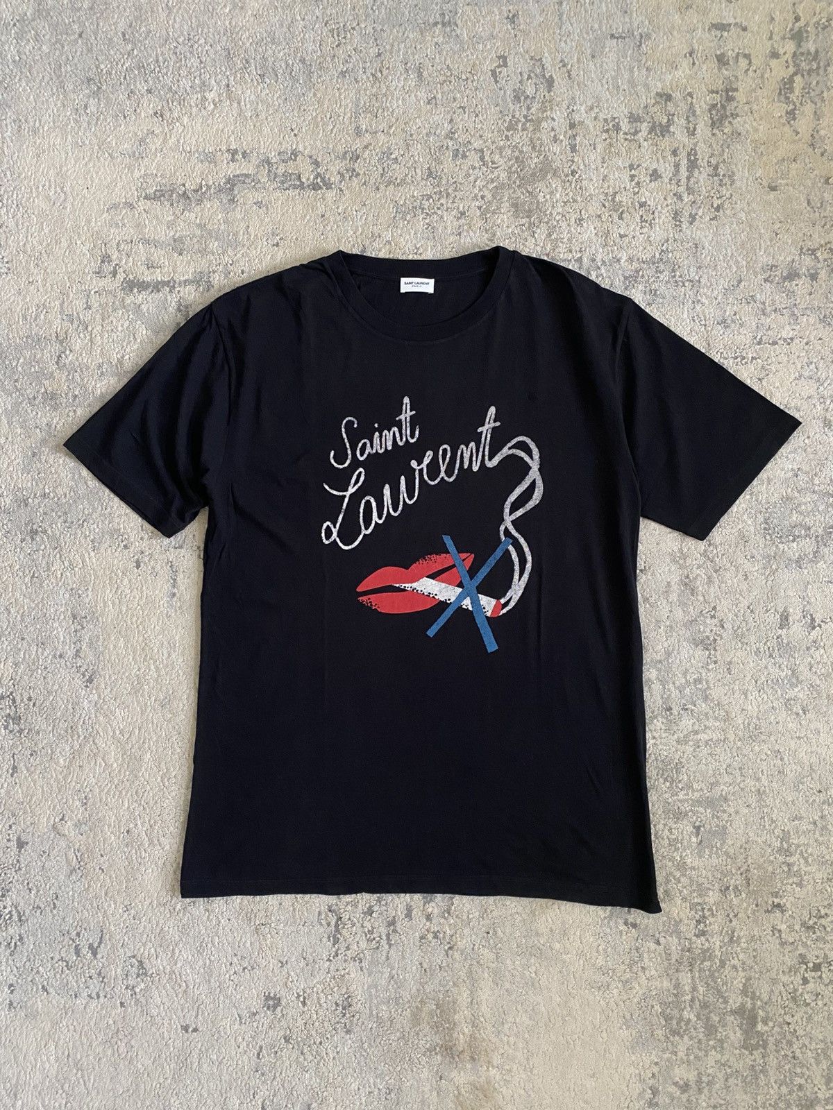 Saint Laurent サンローラン NO smoking Tシャツ 黒 L Saint Laurent No Smoking Crew Neck T-Shirt w/ Tags - Size S
