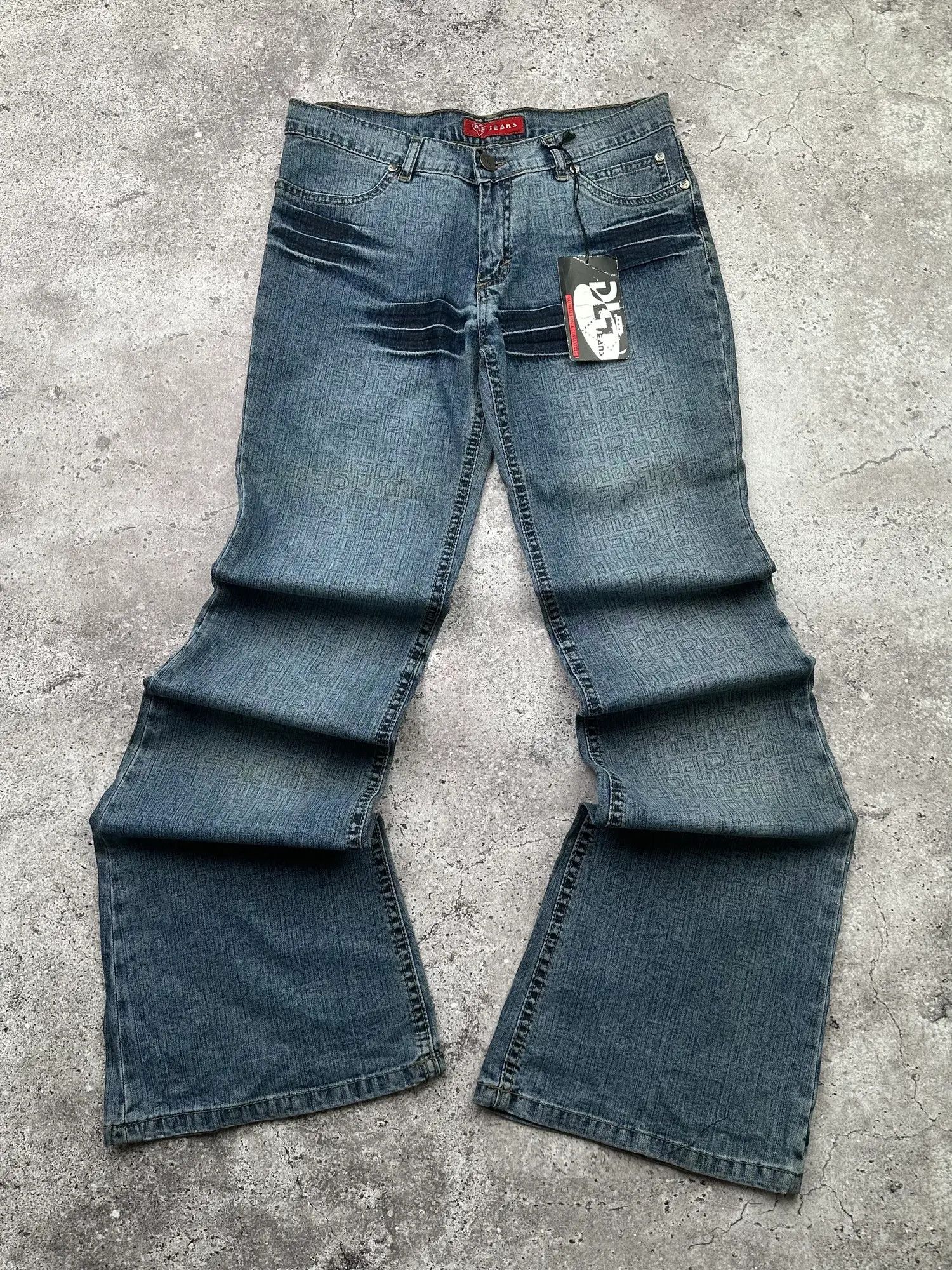 Japanese Brand Vintage Printed Flare Jeans C200(V331) Size 27" / US 4 / IT 40 - 1 Thumbnail
