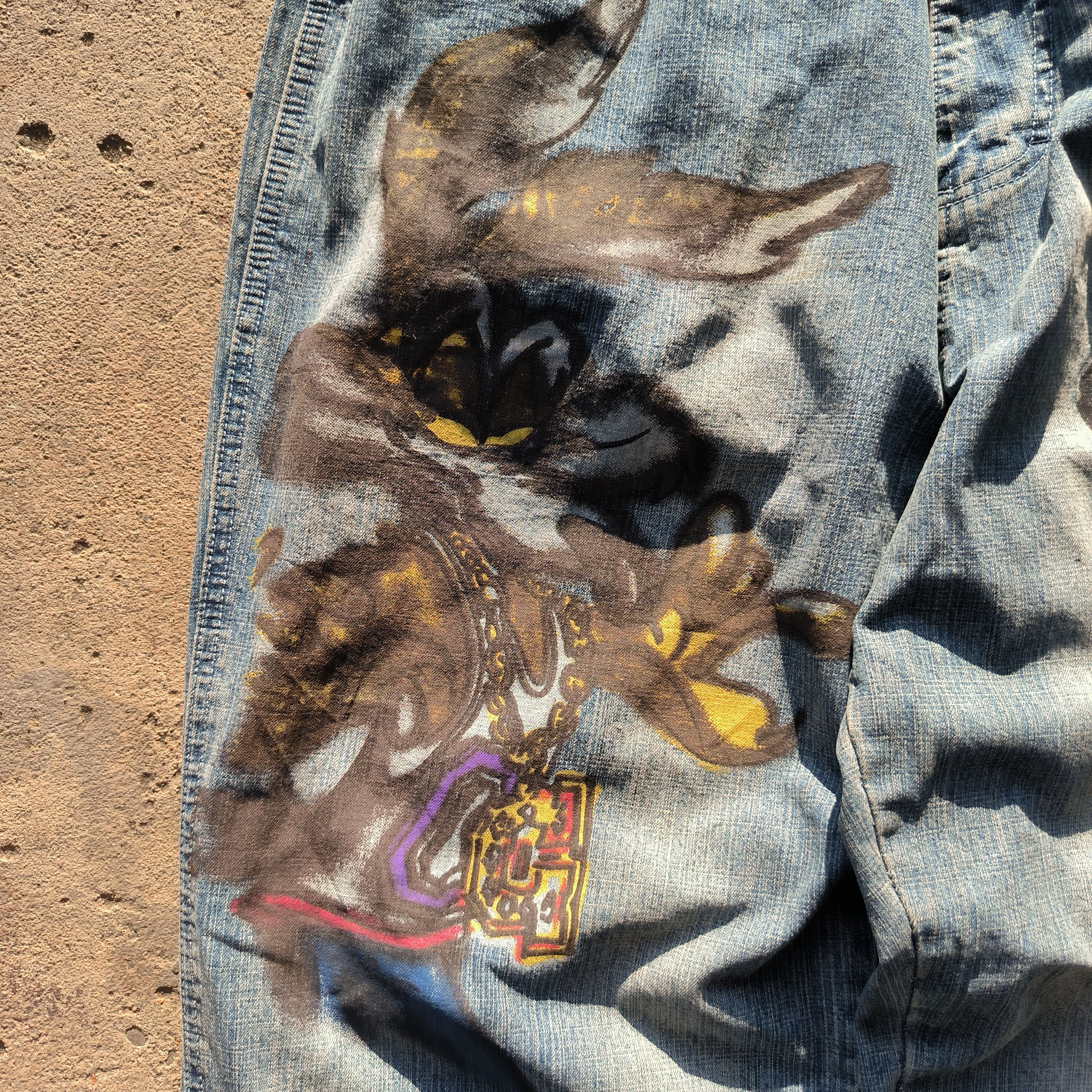 Cartoon Network Vintage 1990s LOT 29 LOONEY TUNES BAGGY JEANS Size US 38 / EU 54 - 4 Thumbnail