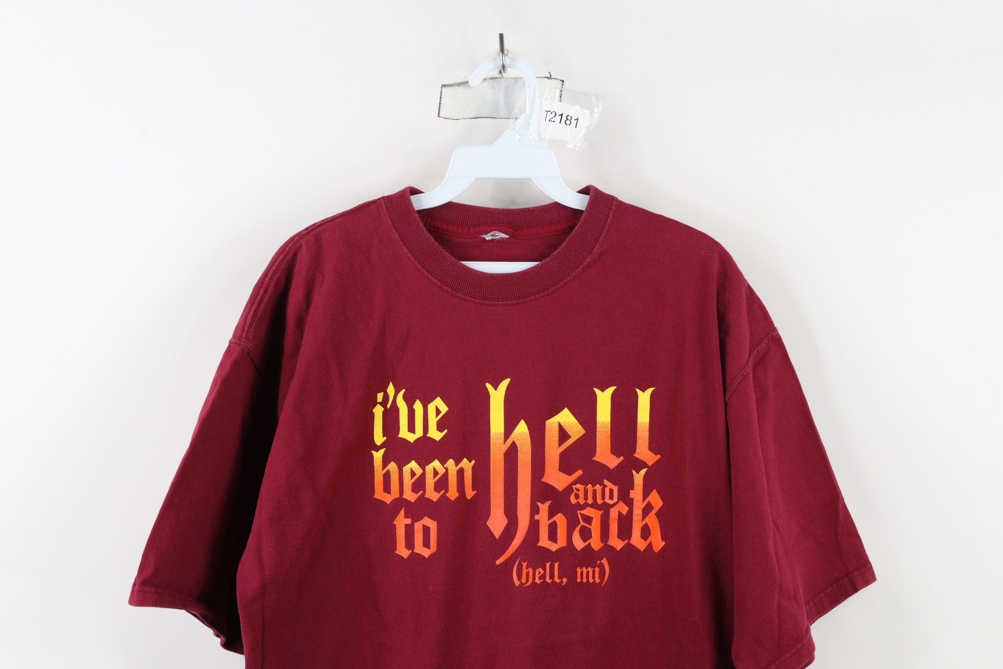 Vintage Vintage 90s I've Been To Hell and Back Michigan T-Shirt Size US L / EU 52-54 / 3 - 2 Thumbnail