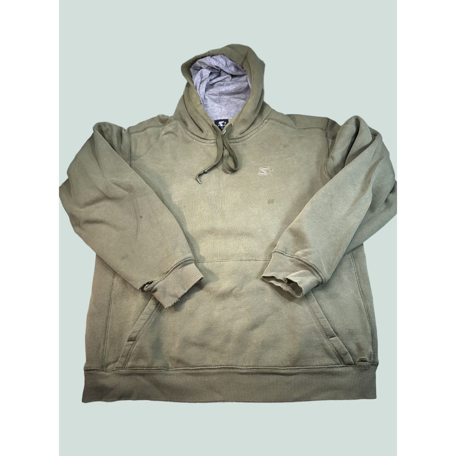 Starter VINTAGE Starter Hoodie Men S Green Distressed Pullover Small Size Hood Pocket Mens Size US S / EU 44-46 / 1 - 1 Thumbnail