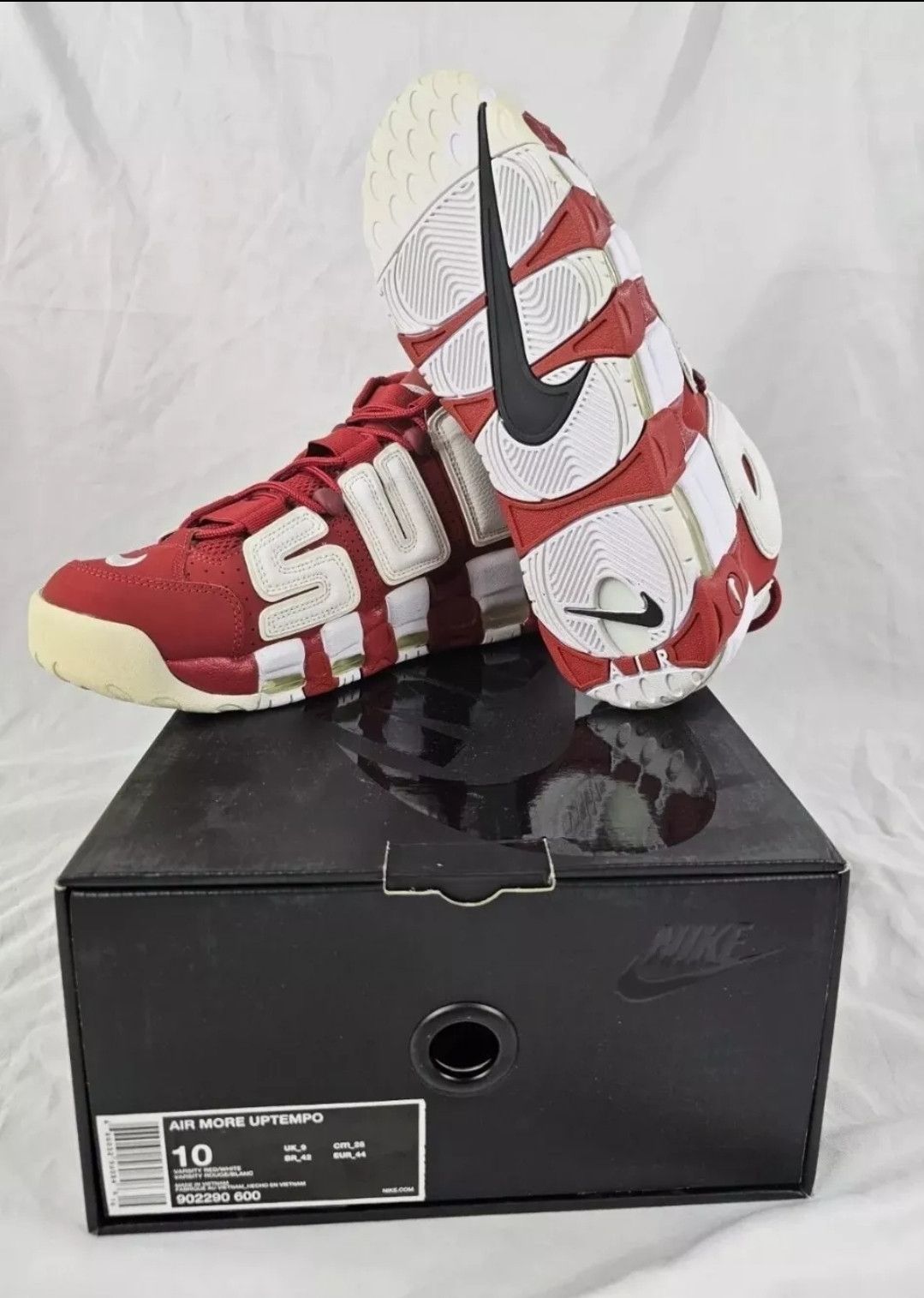 Nike × Supreme NIKE AIR MORE UPTEMPO SUPREME SUPTEMPO RED Size US 10 / EU 43 - 2 Thumbnail