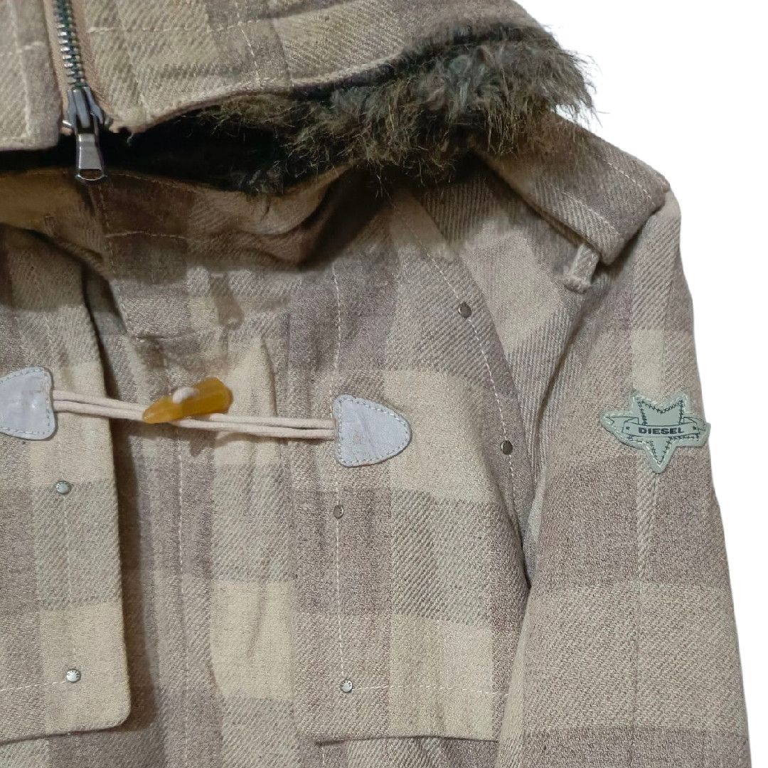 Diesel 💥VINTAGE DIESEL Fur JACKET TARTAN Size US XS / EU 42 / 0 - 6 Thumbnail