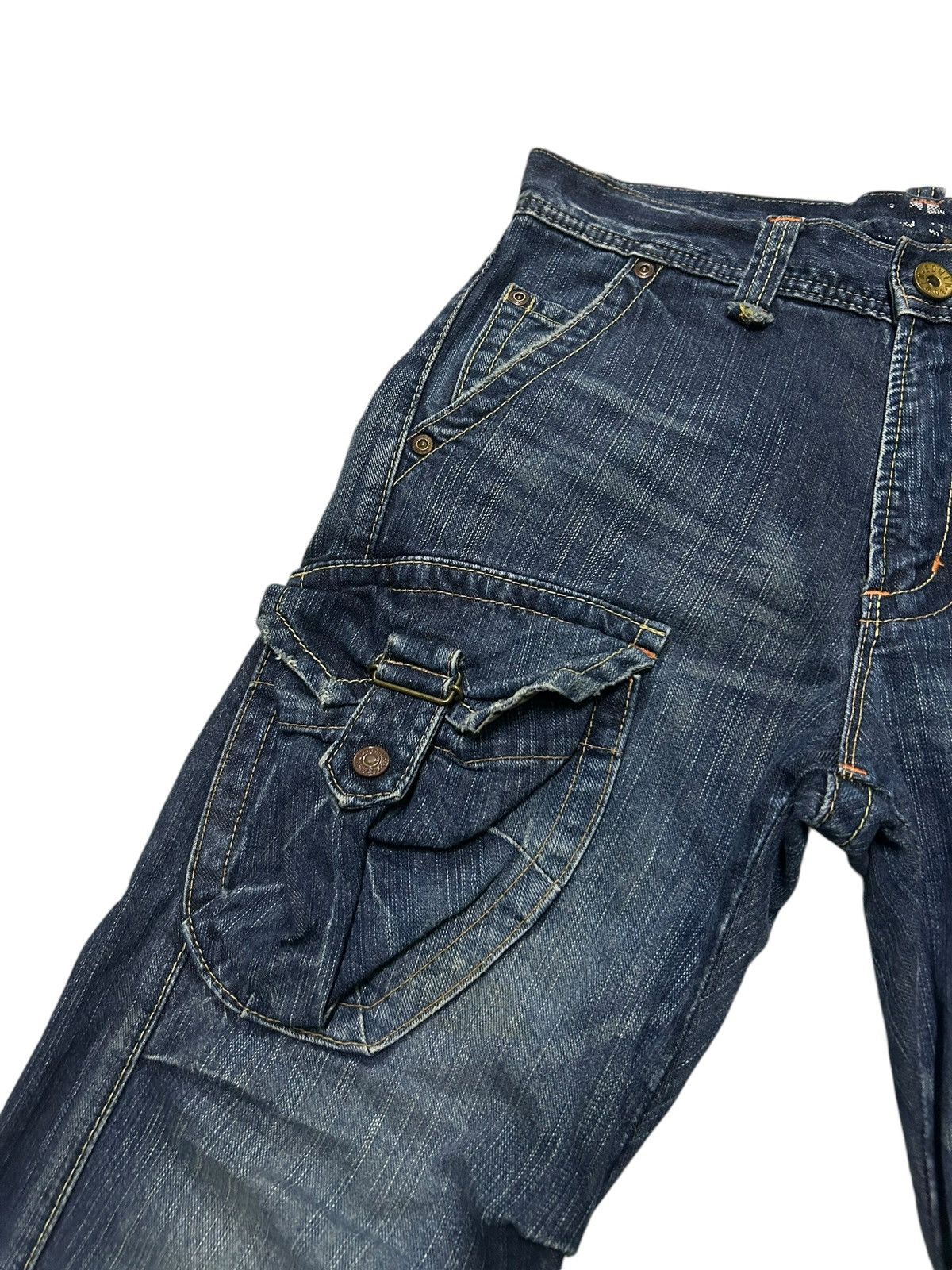 Japanese Brand × Kapital × Vintage 💥Flare💥 Edwin Japanese Punk Style Distressed Denim Rare ☠️🎌 Size US 31 - 6 Thumbnail