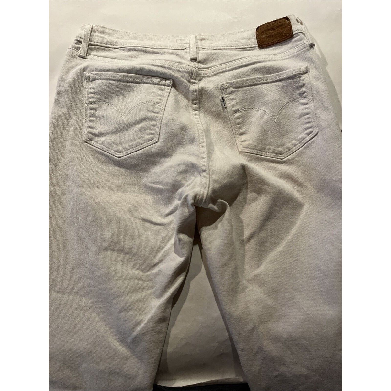 Levi's Levi’s 724 Jeans Womens 31 32x24 High Straight Raw Hem White Size 31" - 15 Thumbnail