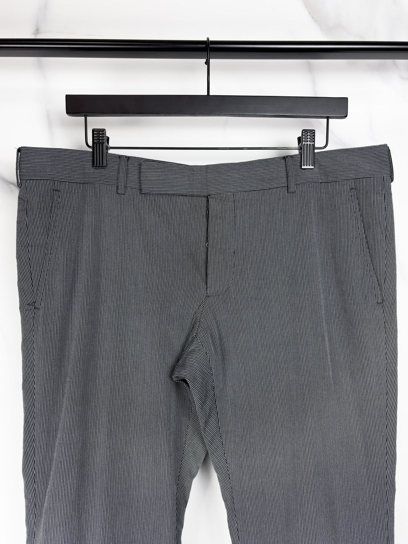 Gucci Gucci Tom Ford Vintage Cuffed Pinstripe Trousers Pants Gray Size US 34 / EU 50 - 3 Thumbnail