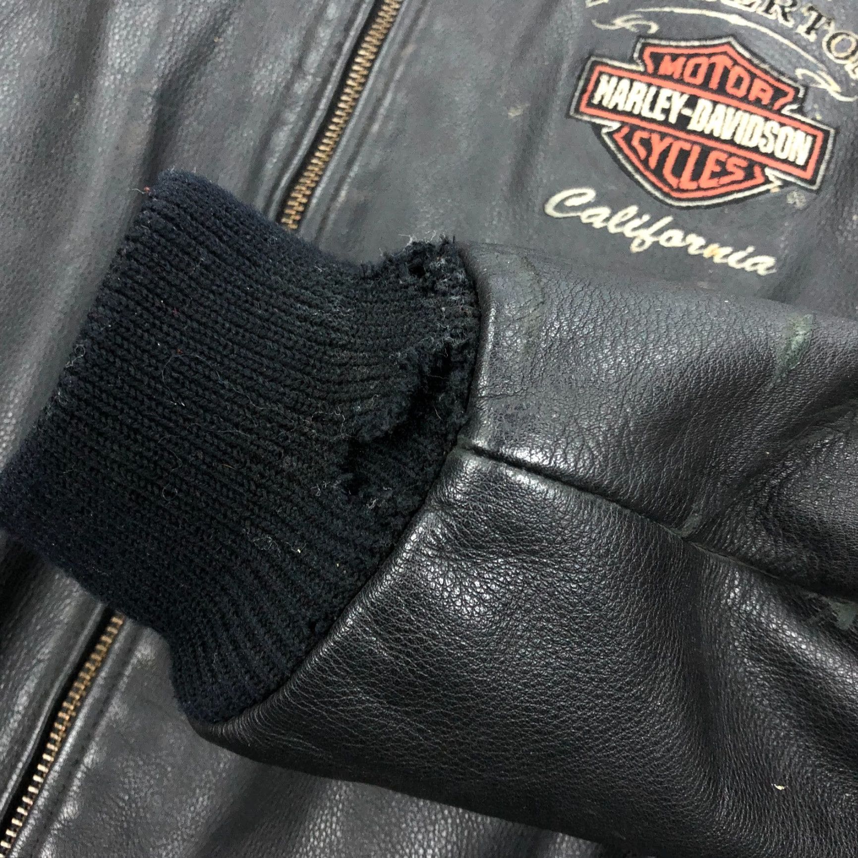 Harley Davidson Harley-Davidson Jacket Mens 2XL Leather Zip Distressed Motorcycle Casual Winter Spring Fall Motorcycle Size US XXL / EU 58 / 5 - 7 Thumbnail