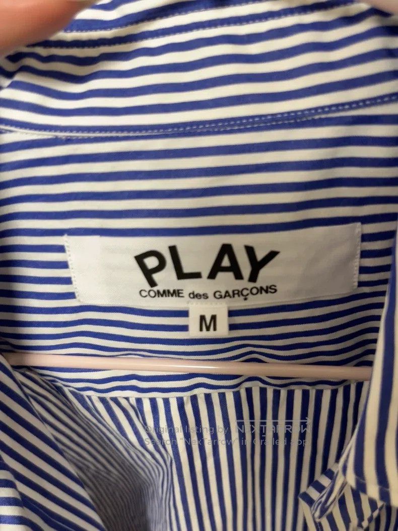 Comme des Garcons Comme Des Garcons Striped Shirt Blue Stripes Black Heart W Size M / US 6-8 / IT 42-44 - 3 Thumbnail