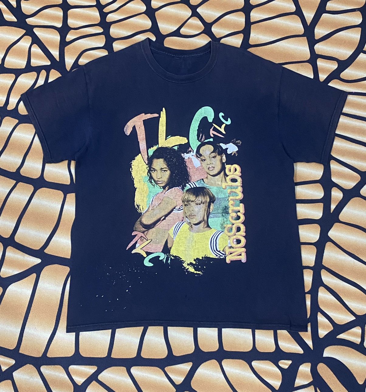 Band Tees × Rap Tees × Vintage RARE Y2K TLC RAP TEE FADED BLACK TSHIRT Size US M / EU 48-50 / 2 - 1 Thumbnail