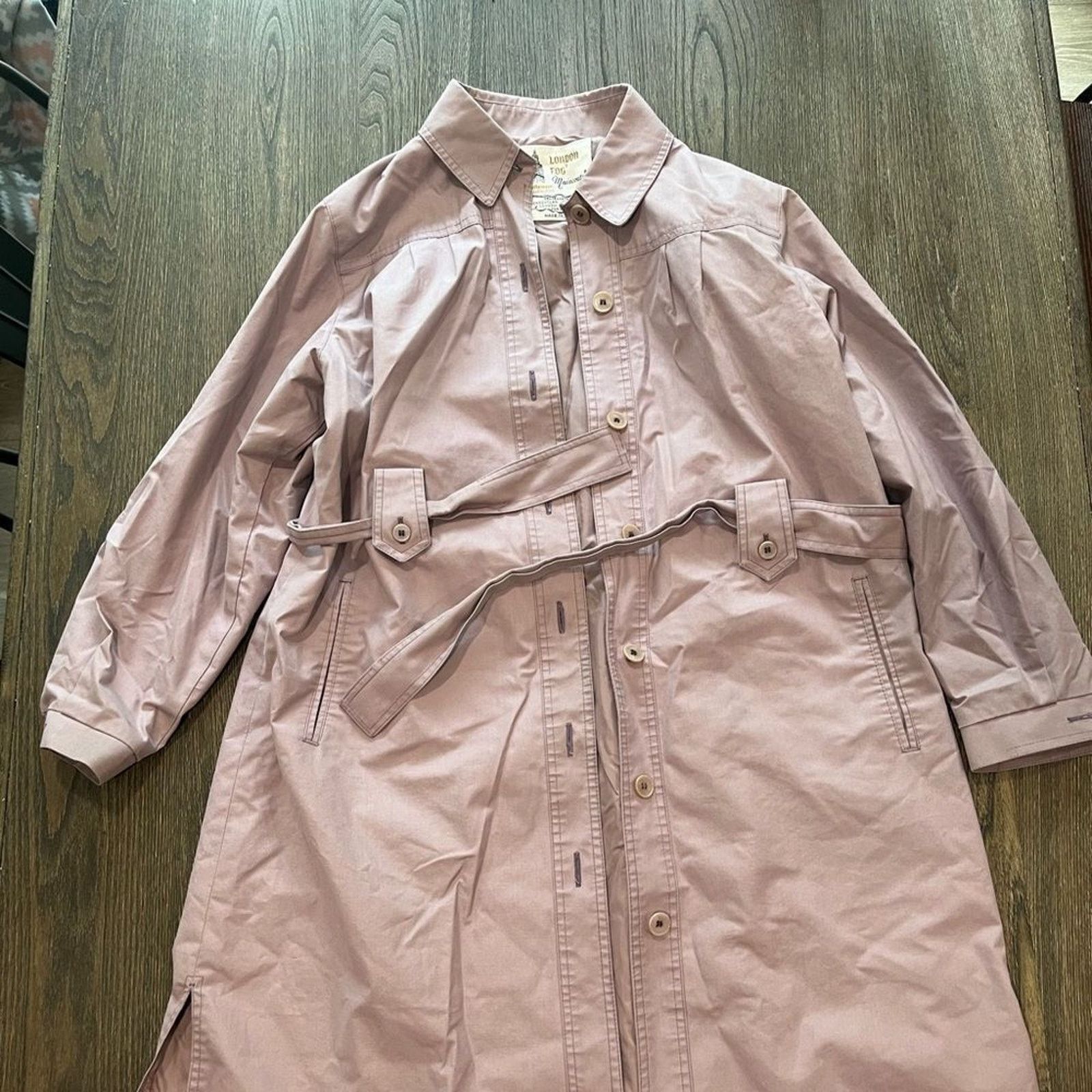 London Fog London Fog Maincoats Vintage Light Pink Trench Coat Sz 10 P Size L / US 10 / IT 46 - 3 Thumbnail