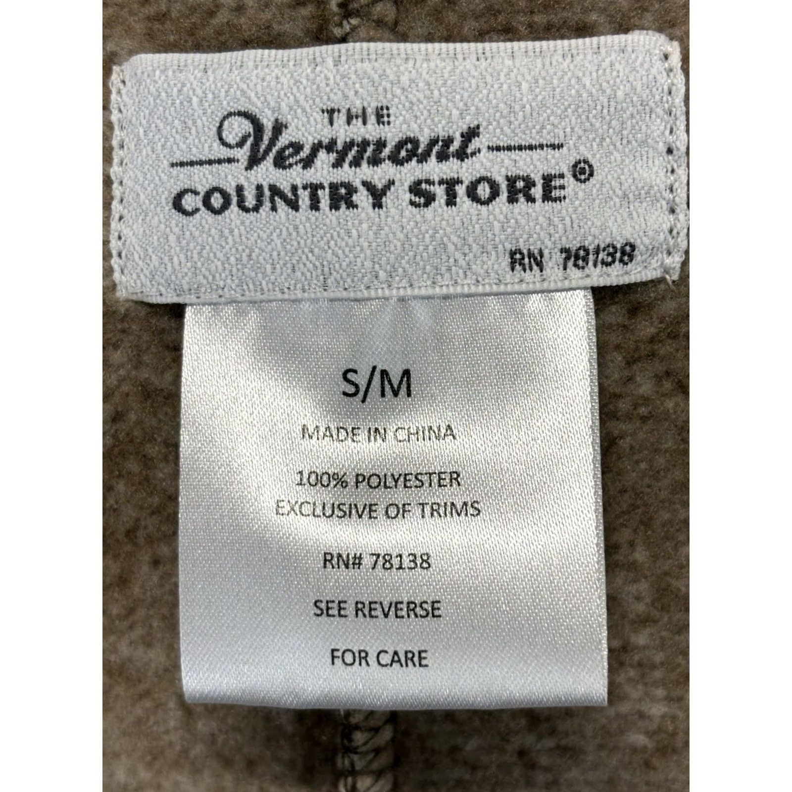 Vintage The Vermont Country Store Cape Poncho Women’s S/M Brown Herringbone Open Fleece Mid-Length Open Front Vintage: No Size S / US 4 / IT 40 - 8 Thumbnail