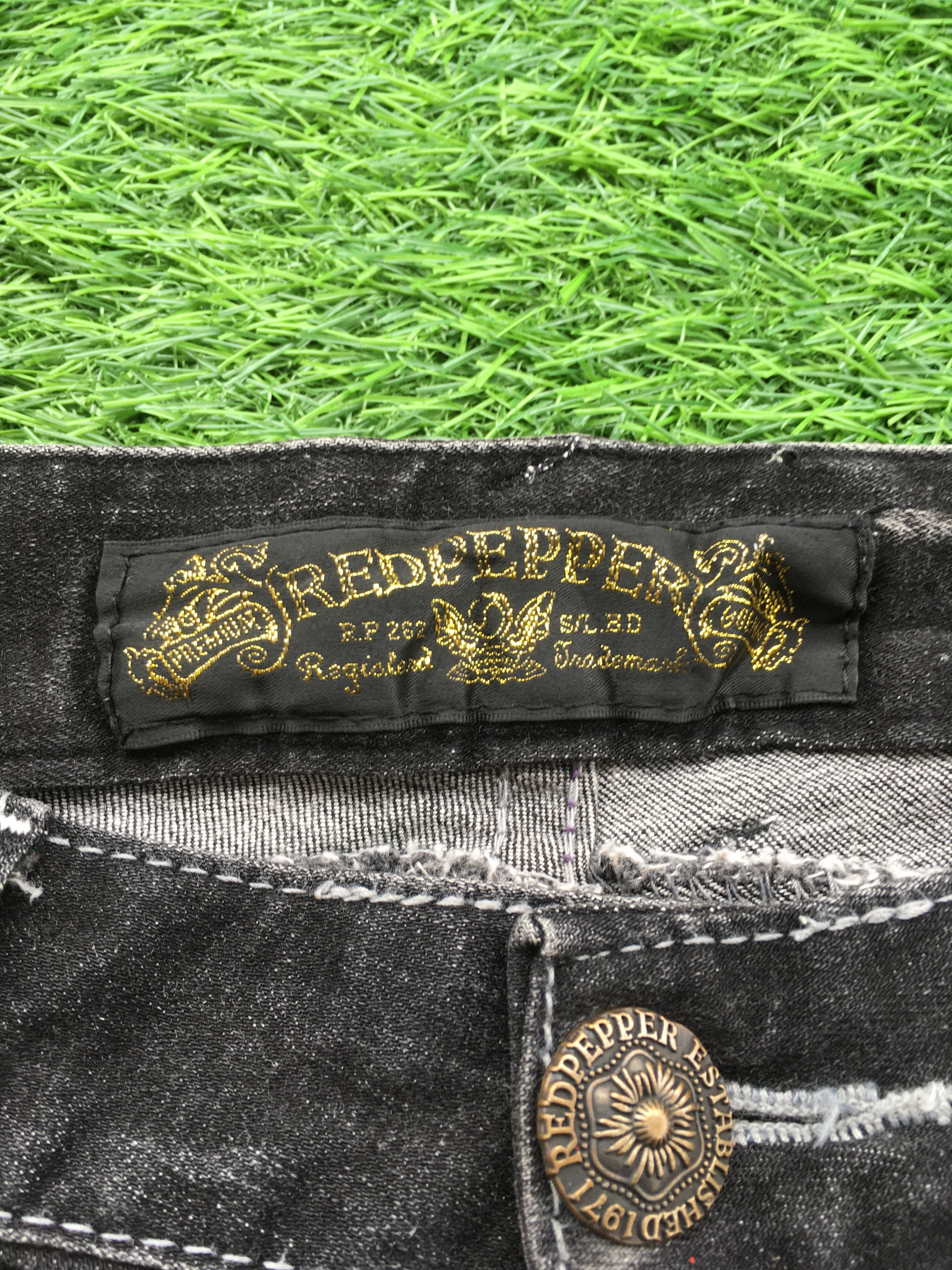 Japanese Brand Red Pepper embroidered low-rise skinny jeans D-1220 Size 27" / US 4 / IT 40 - 10 Thumbnail