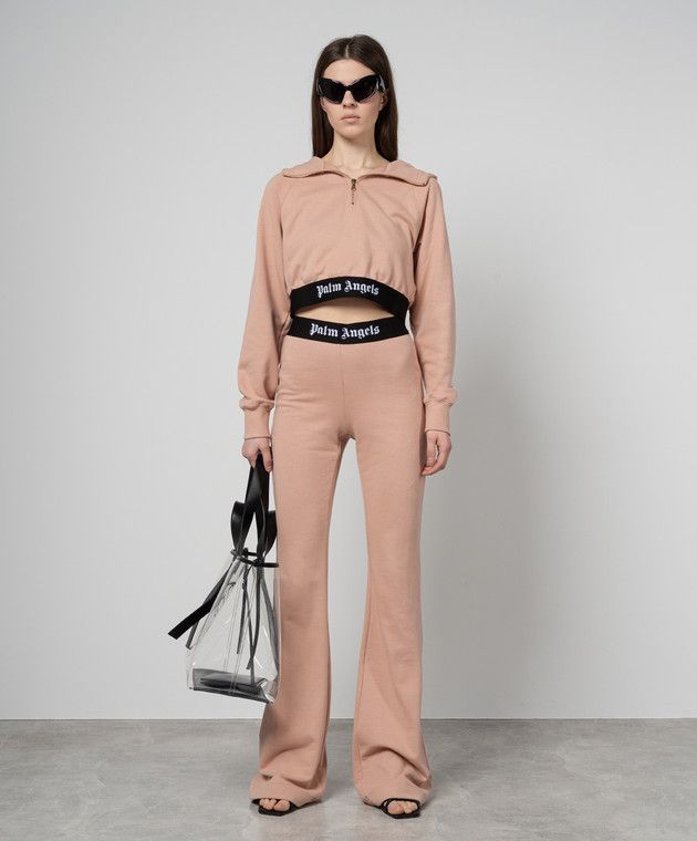Palm Angels o1y1125 Sweatpant in Salmon Pink/Black Size 26" / US 2 / IT 38 - 5 Thumbnail