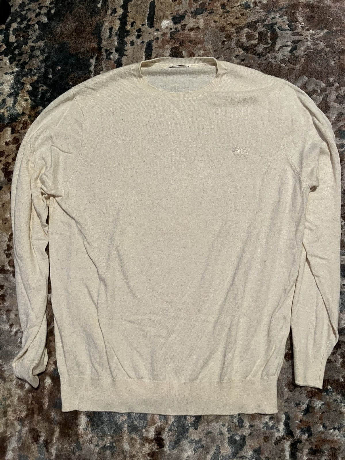 Zara Beige Embroidered Logo Zara Sweater Size US L / EU 52-54 / 3 - 1 Thumbnail