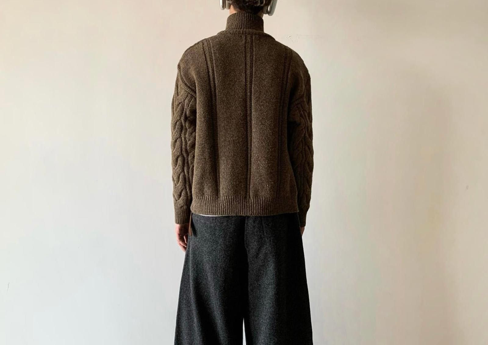 Vintage Cozy Cable Knit Zip-Up Sweater Size US M / EU 48-50 / 2 - 4 Thumbnail
