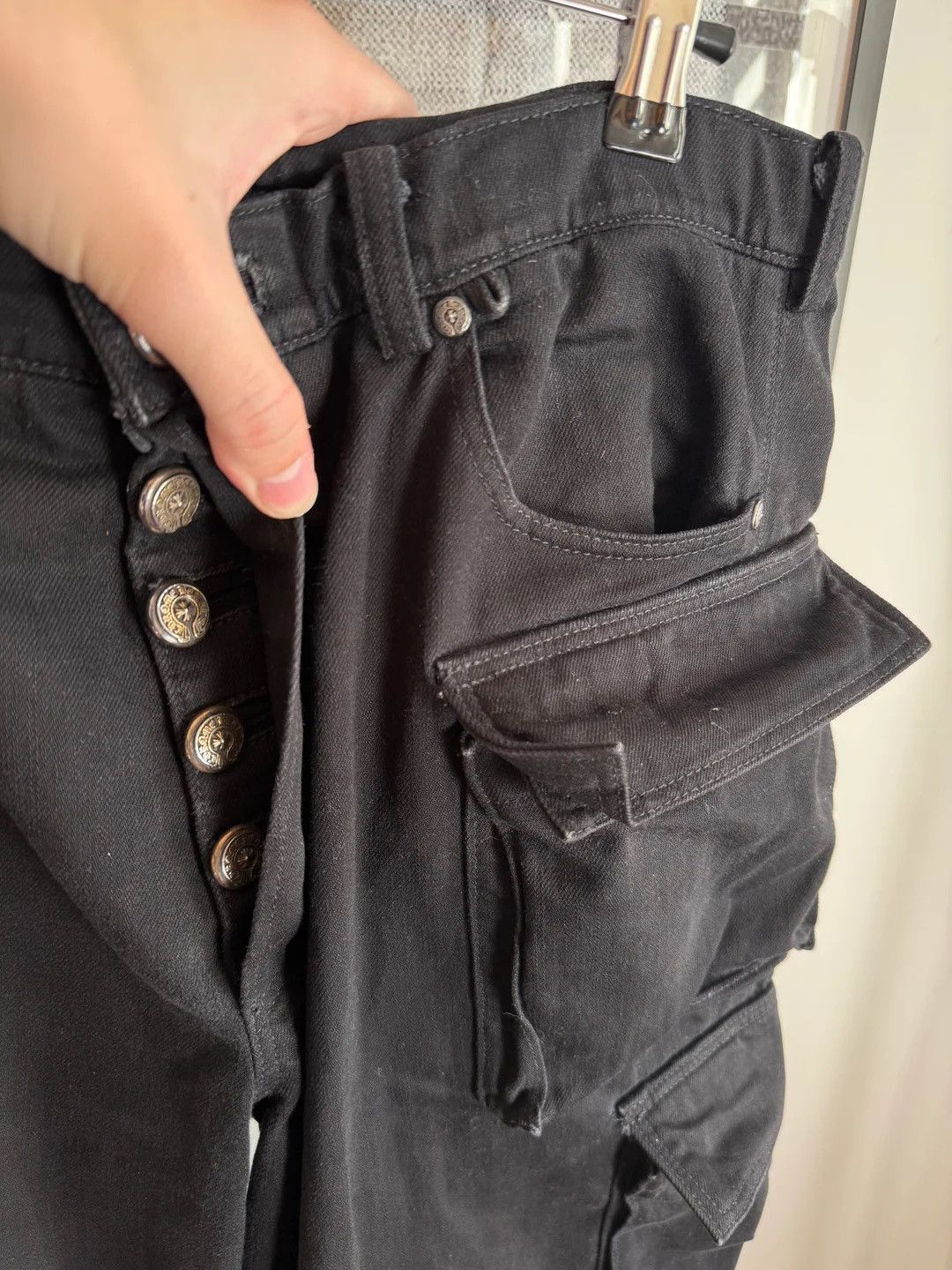 Chrome Hearts 🚭 GRAIL 🚭 90's FLEUR CARGO DOUBLE KNEE 8-POCKET CARGO PANTS Size US 34 / EU 50 - 7 Thumbnail