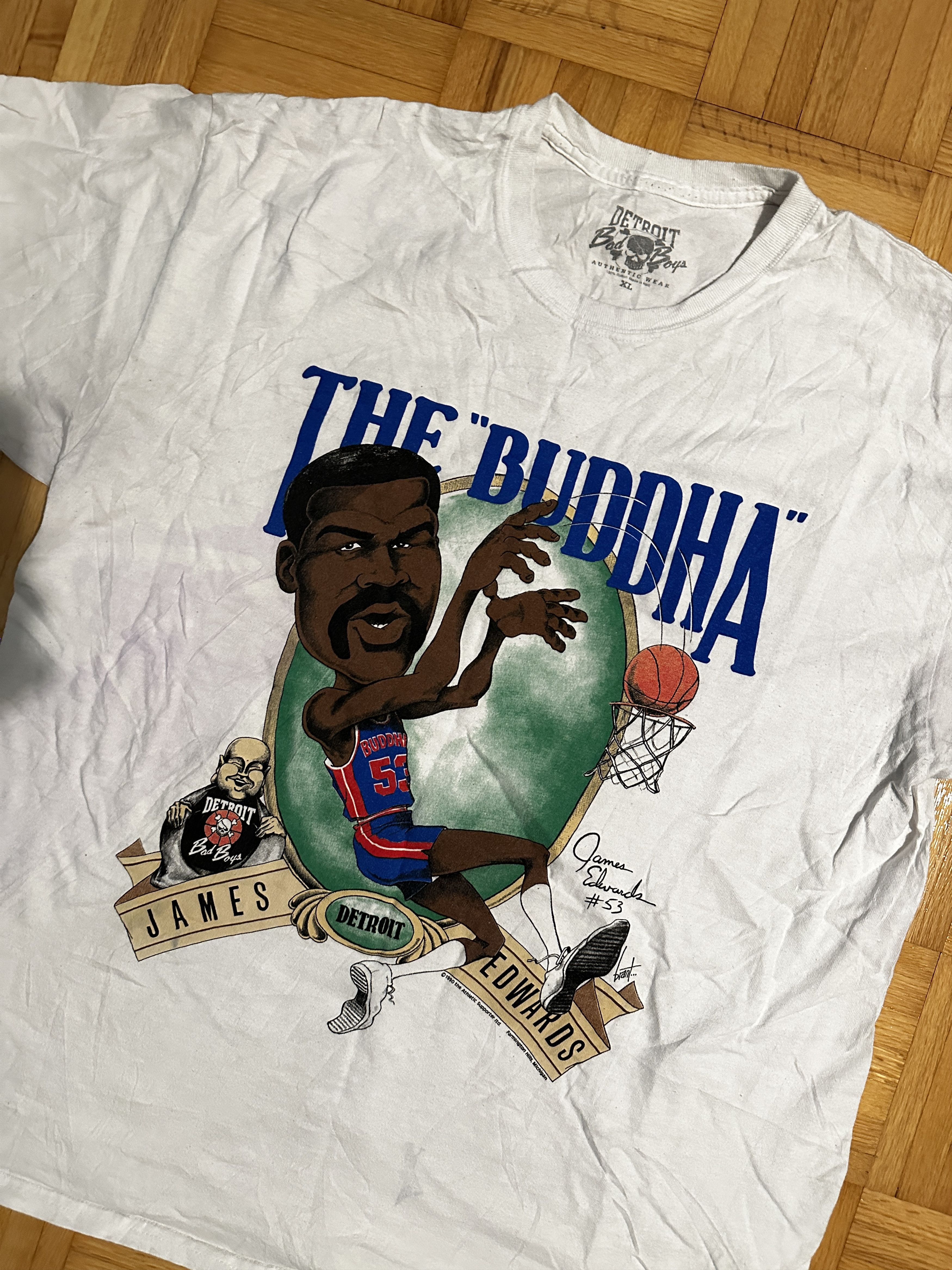 Vintage Vintage Detroit Pistons NBA James Edwards The Buddha Tee XL Size US XL / EU 56 / 4 - 2 Thumbnail