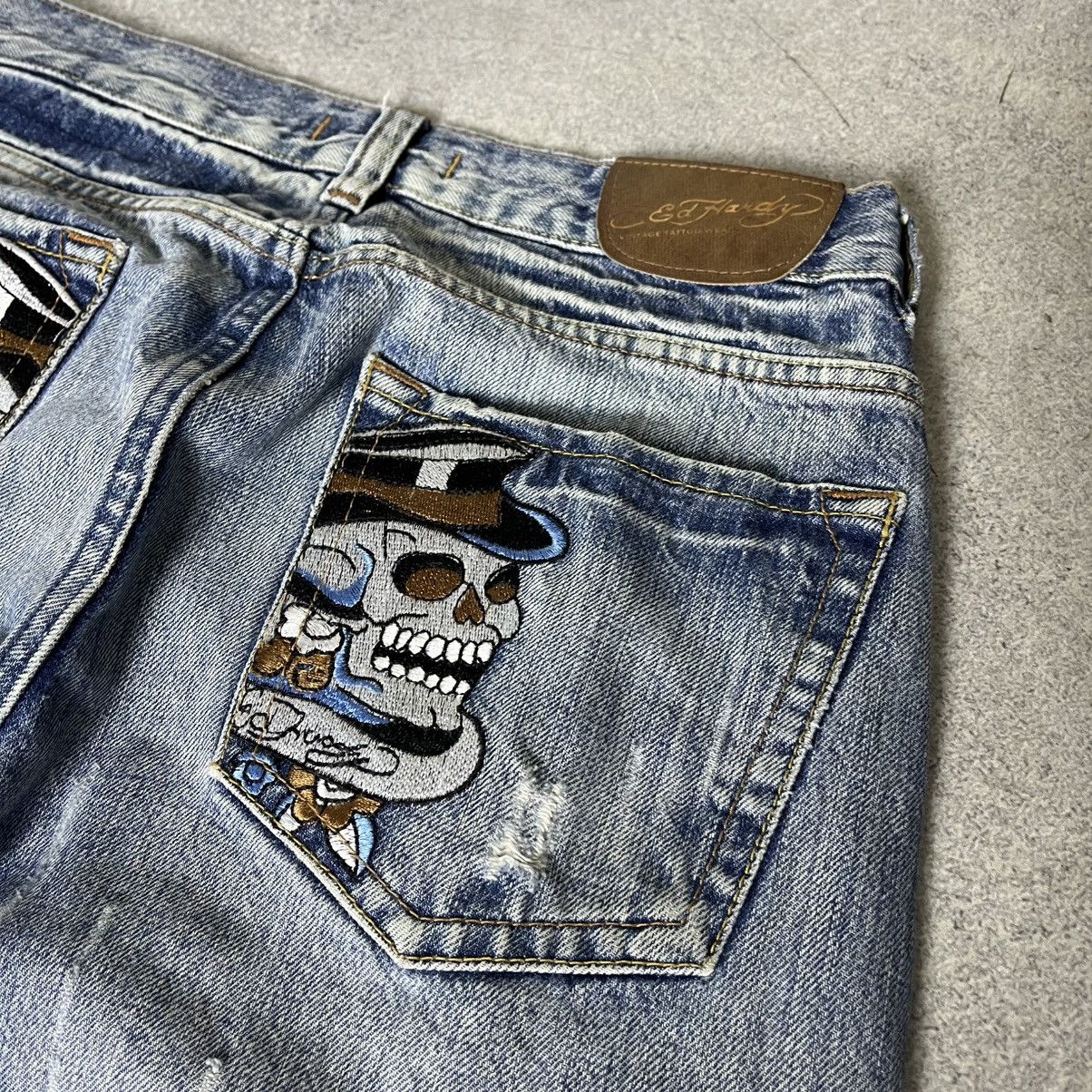 Ed Hardy Vintage Ed Hardy Jeans Baggy Japanese Y2K Size US 31 - 5 Thumbnail