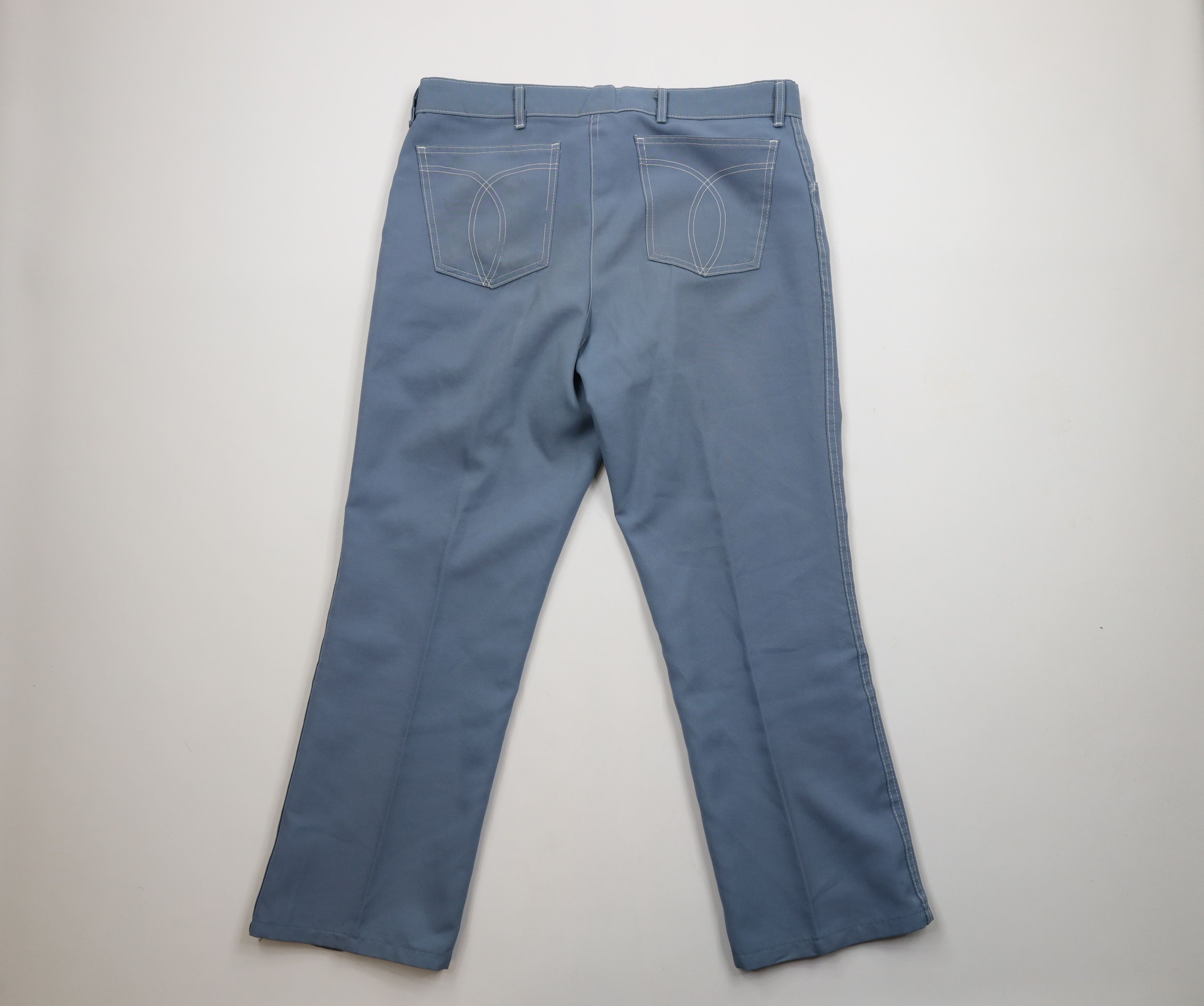 Vintage Vintage 70s Streetwear Knit Flared Wide Leg Chino Pants USA Size US 36 / EU 52 - 9 Thumbnail