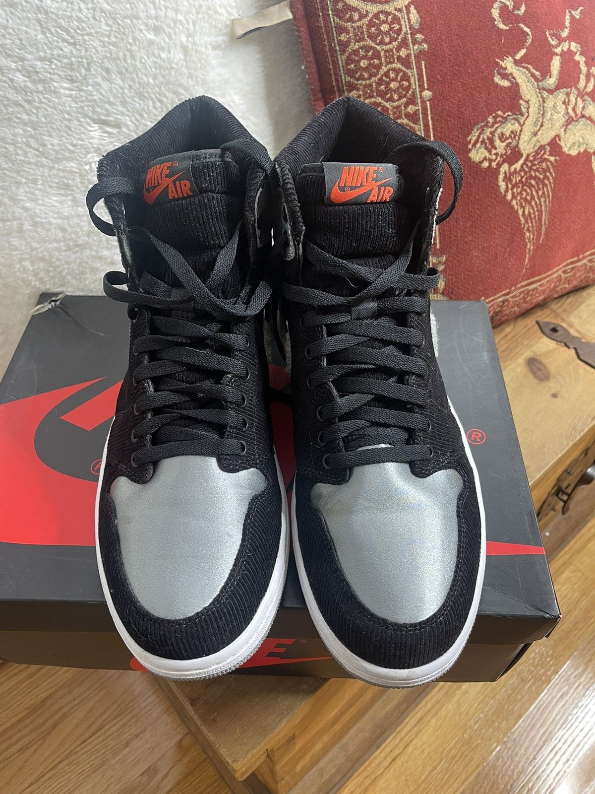 Jordan Brand Jordan 1 Retro High OG Satin Shadow Aleali May Size US 13 / EU 46 - 3 Thumbnail