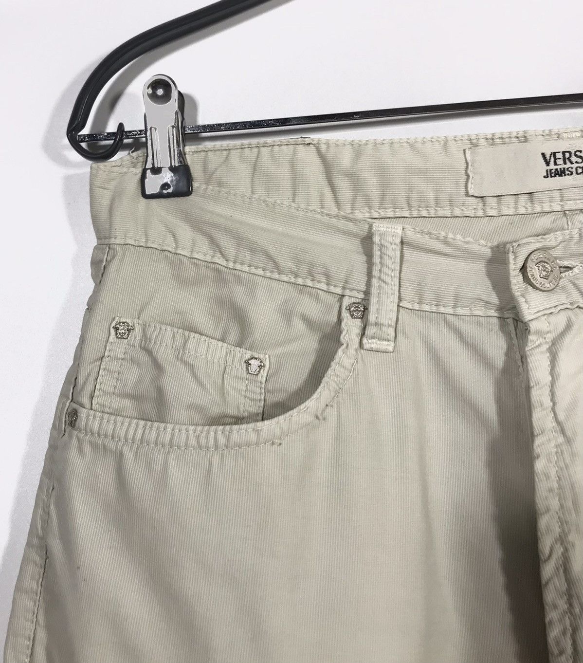 Versace Jeans Couture Vintage Versace Jeans Couture Velvet Pants Men's 32 Beige Size US 32 / EU 48 - 5 Thumbnail