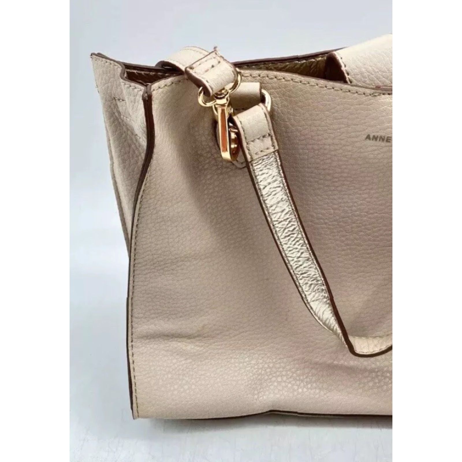 Anne Klein Women Anne Klein Small Beige Designer Handbag Purse w/ Multicolored Handkerchief Size ONE SIZE - 3 Thumbnail