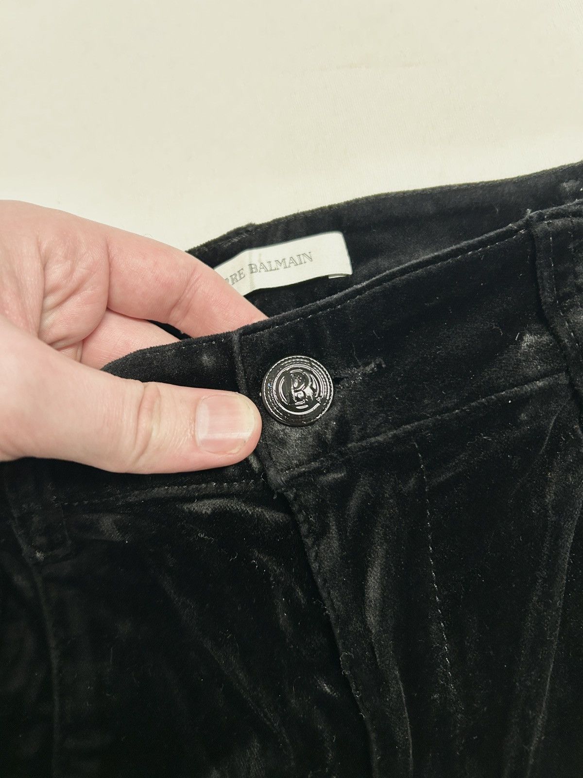 Balmain FW2011 Crushed Velvet Biker Pants Size US 27 - 5 Thumbnail