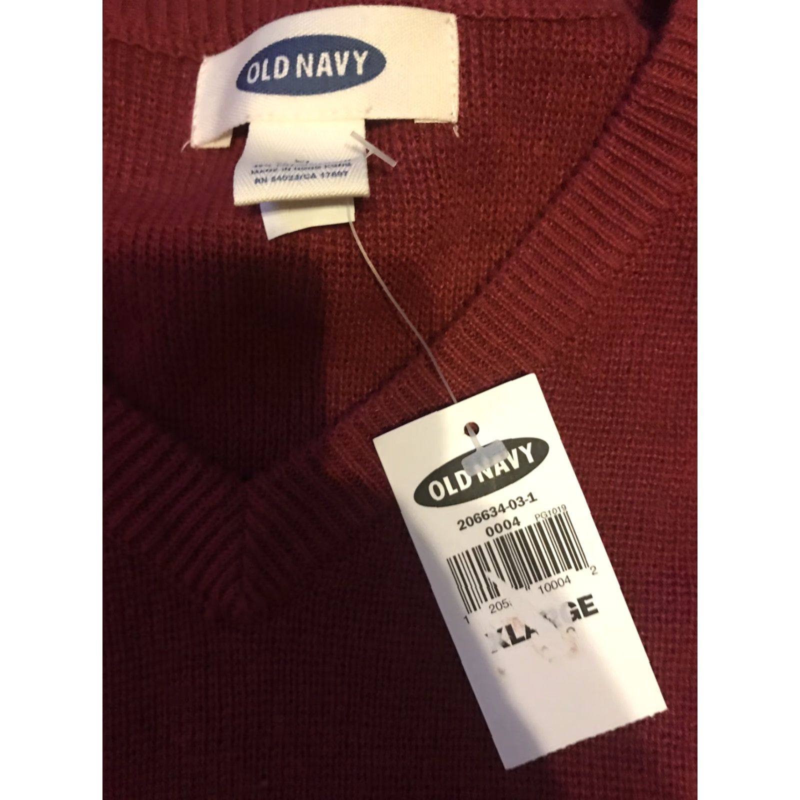 Old Navy Old Navy Sweater Mens XL V-Neck Pullover Long Sleeve Red Maroon Colorful Casual Pullover Knit Winter Fashion? Size US XL / EU 56 / 4 - 2 Thumbnail