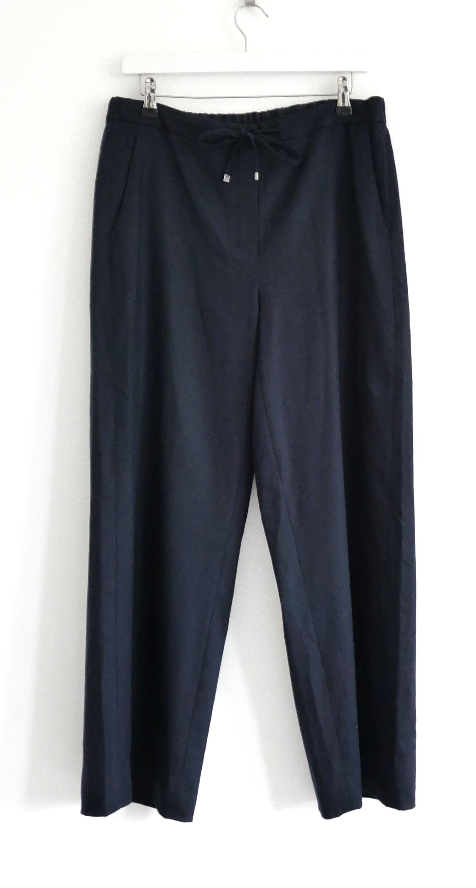 Max Mara ’S MaxMara Floria Wool Jogger Trousers Navy Size 34" / US 12 / IT 48 - 1 Thumbnail