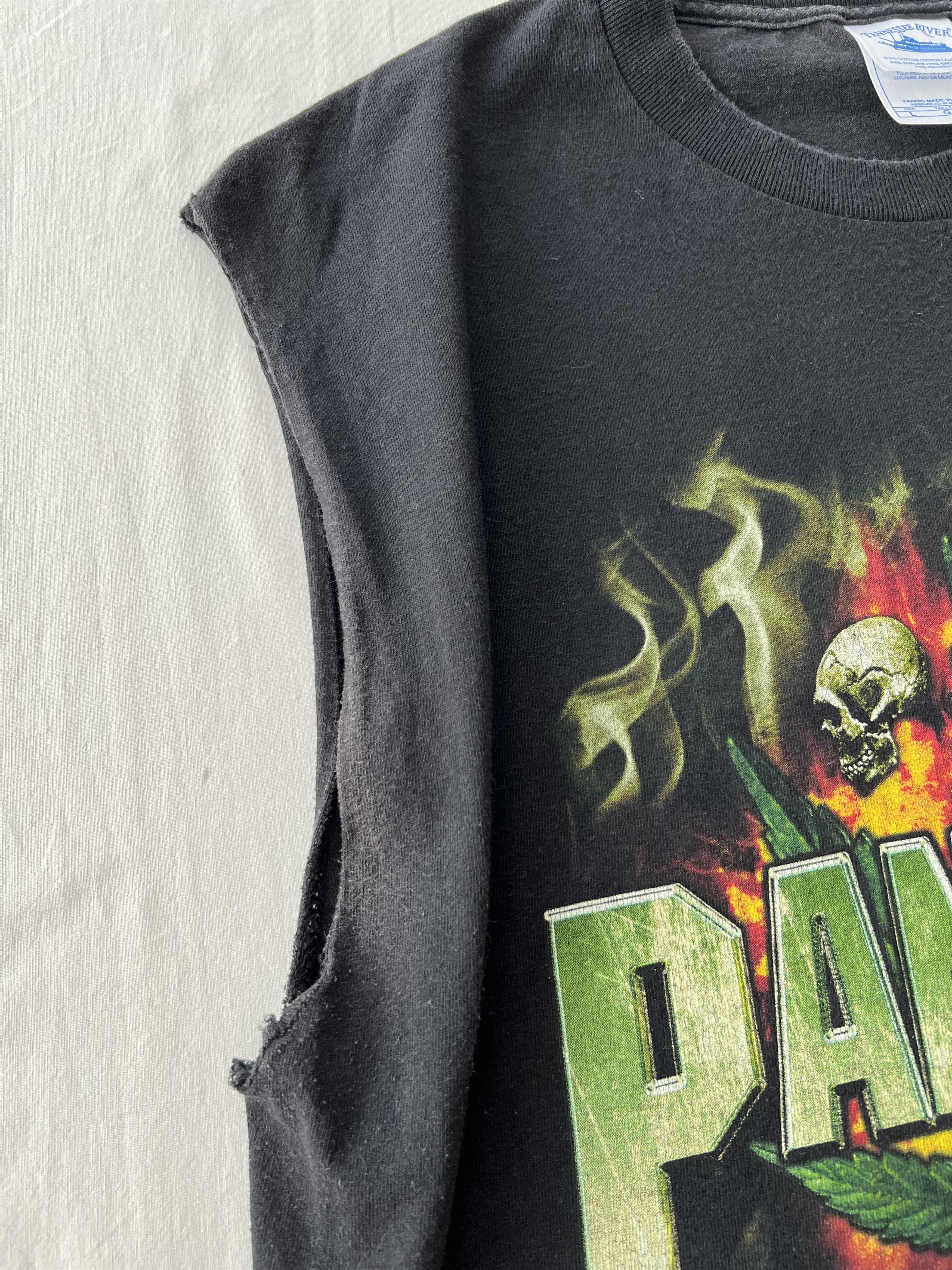 Band Tees Vintage 2002 Pantera Marijuana Skull & Weed Black Sleeveless Size US L / EU 52-54 / 3 - 9 Thumbnail