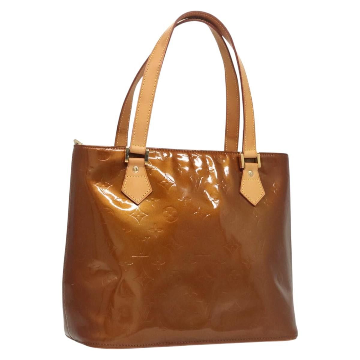 Louis Vuitton LOUIS VUITTON Monogram Vernis Houston Hand Bag Bronze M91122 Size ONE SIZE - 1 Thumbnail