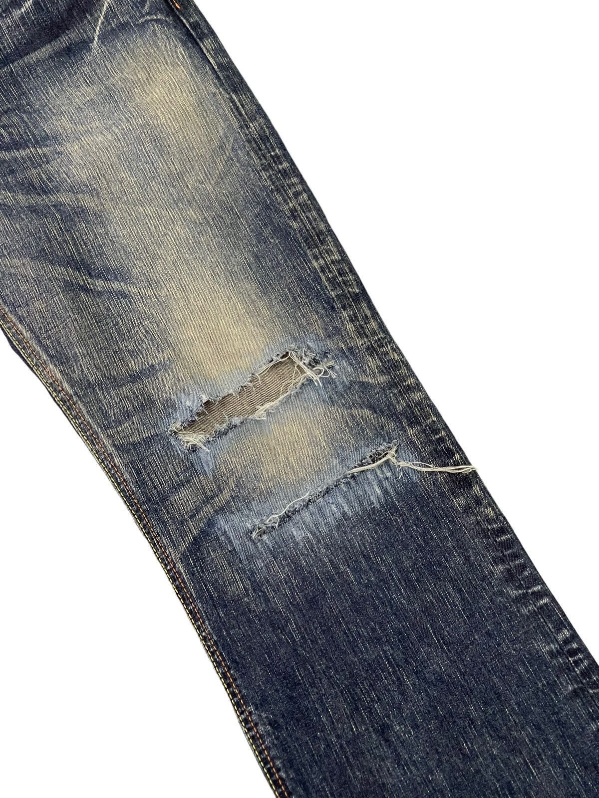 Edwin Flare Jeans Edwin Japan Faded Distress Boot Cut 6🟦8 Size US 31 - 7 Thumbnail