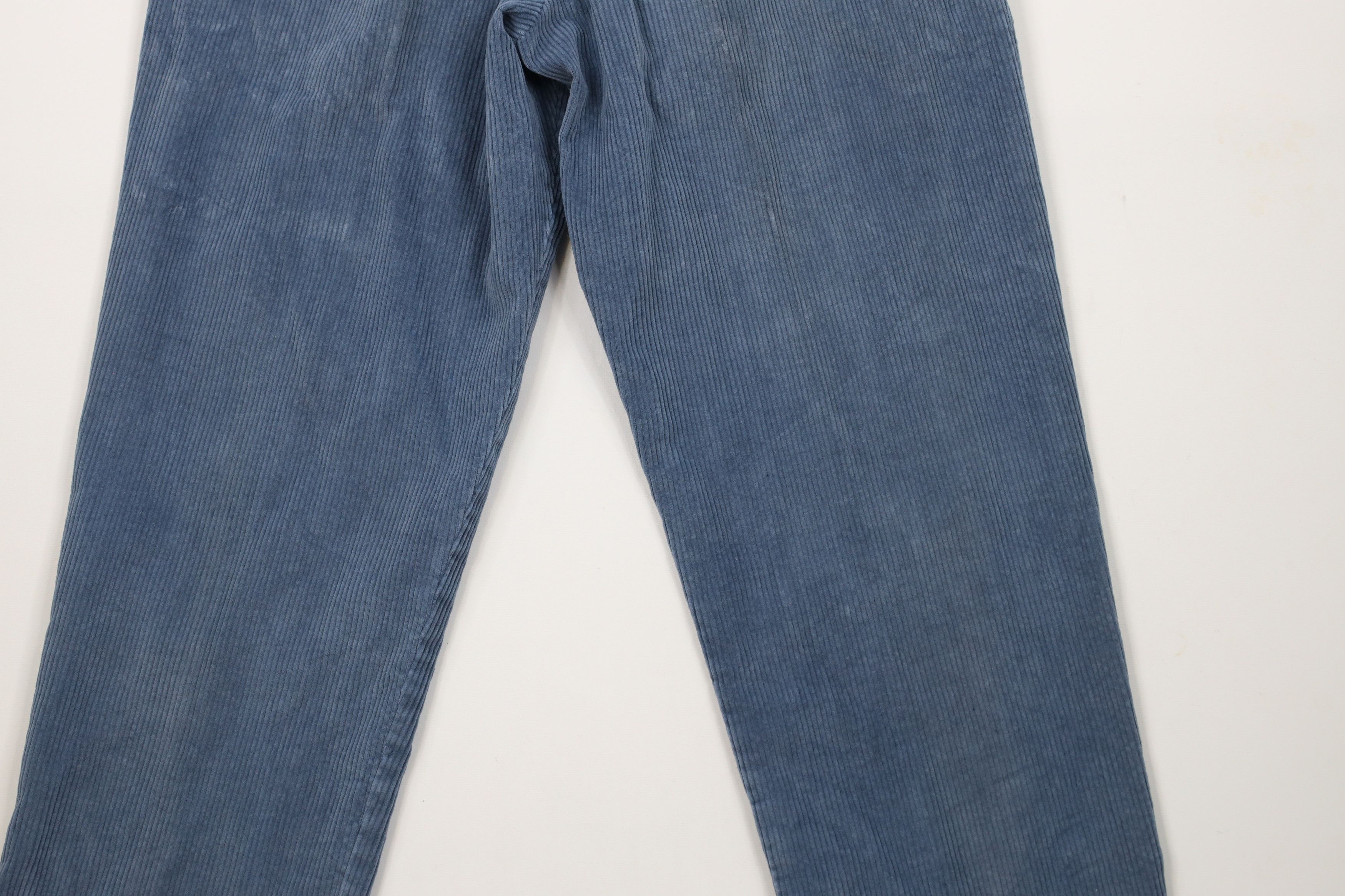 Vintage Vintage 90s Streetwear Pleated Corduroy Chino Pants Blue Size US 32 / EU 48 - 12 Thumbnail