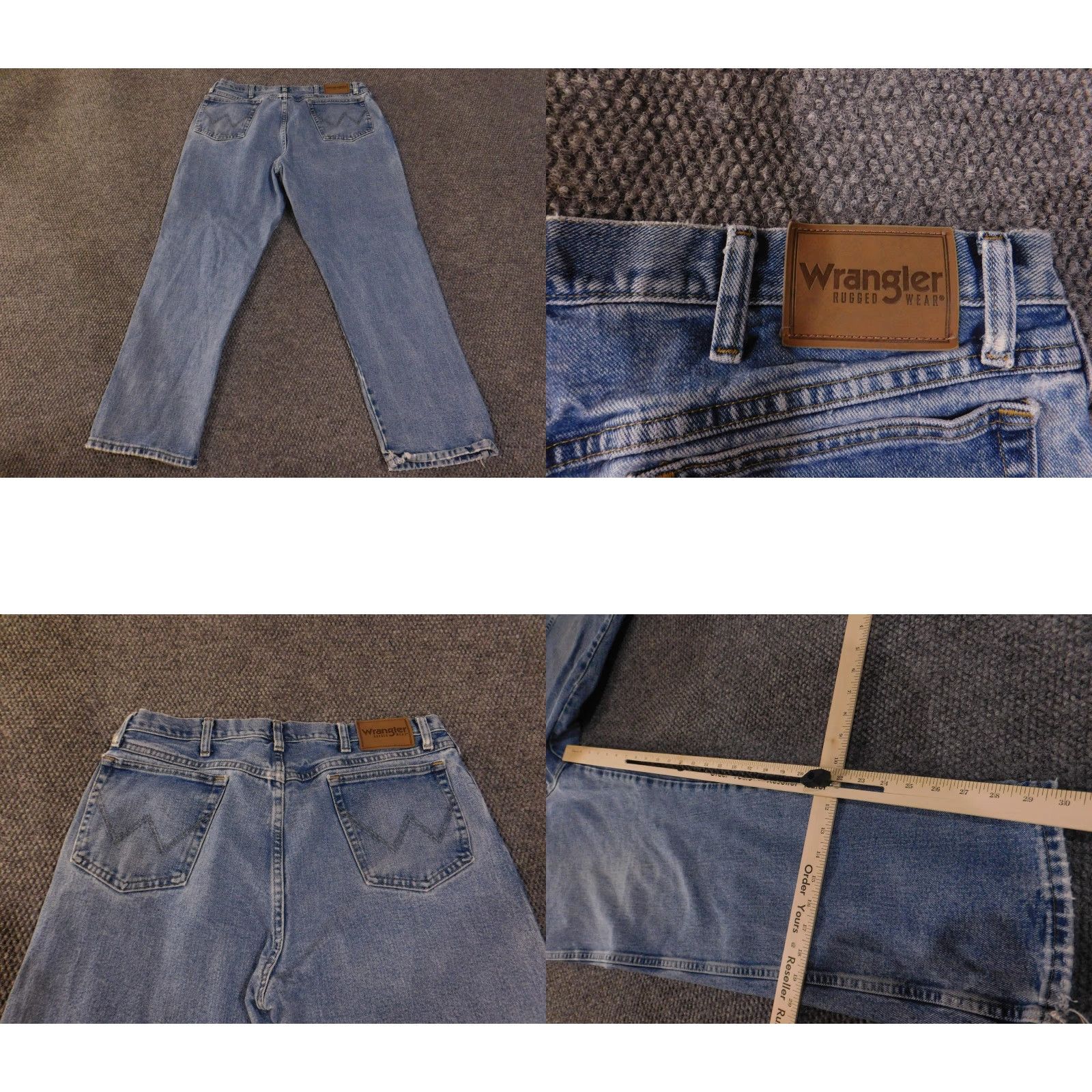 Wrangler Wrangler Jeans Mens 38x30 Blue Denim Straight Leg Classic Fit Jeans Wrangler Rugged Wear Denim Straight Central W Pocket Jeans Mens 38x30 Blue Denim Size US 38 / EU 54 - 8 Thumbnail