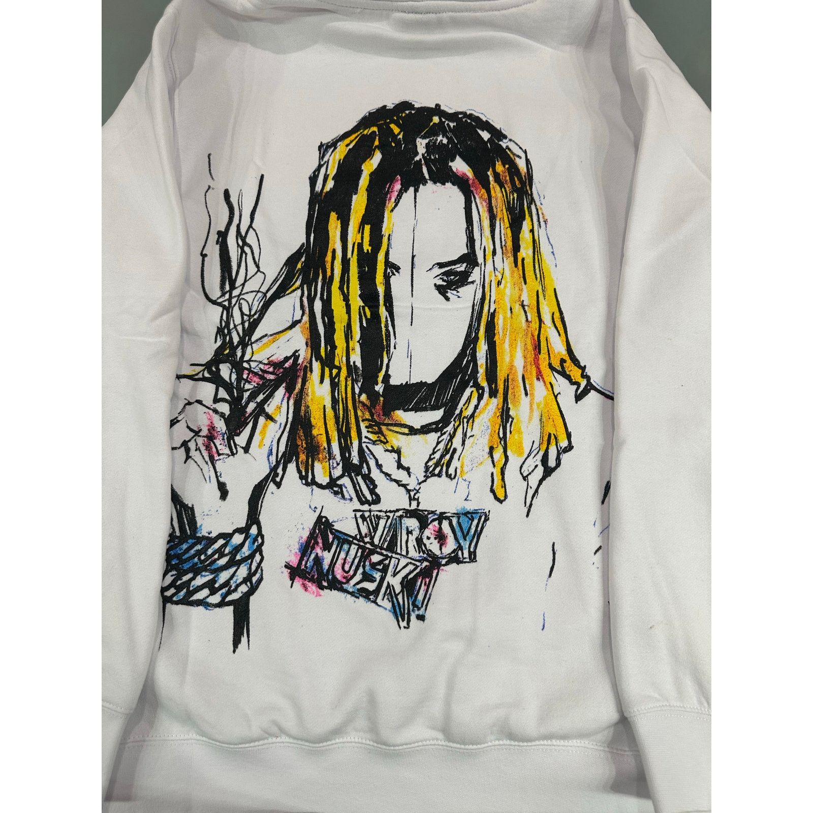 Revenge Revenge White Durk Painting Hoodie (Sm) Size US S / EU 44-46 / 1 - 1 Thumbnail