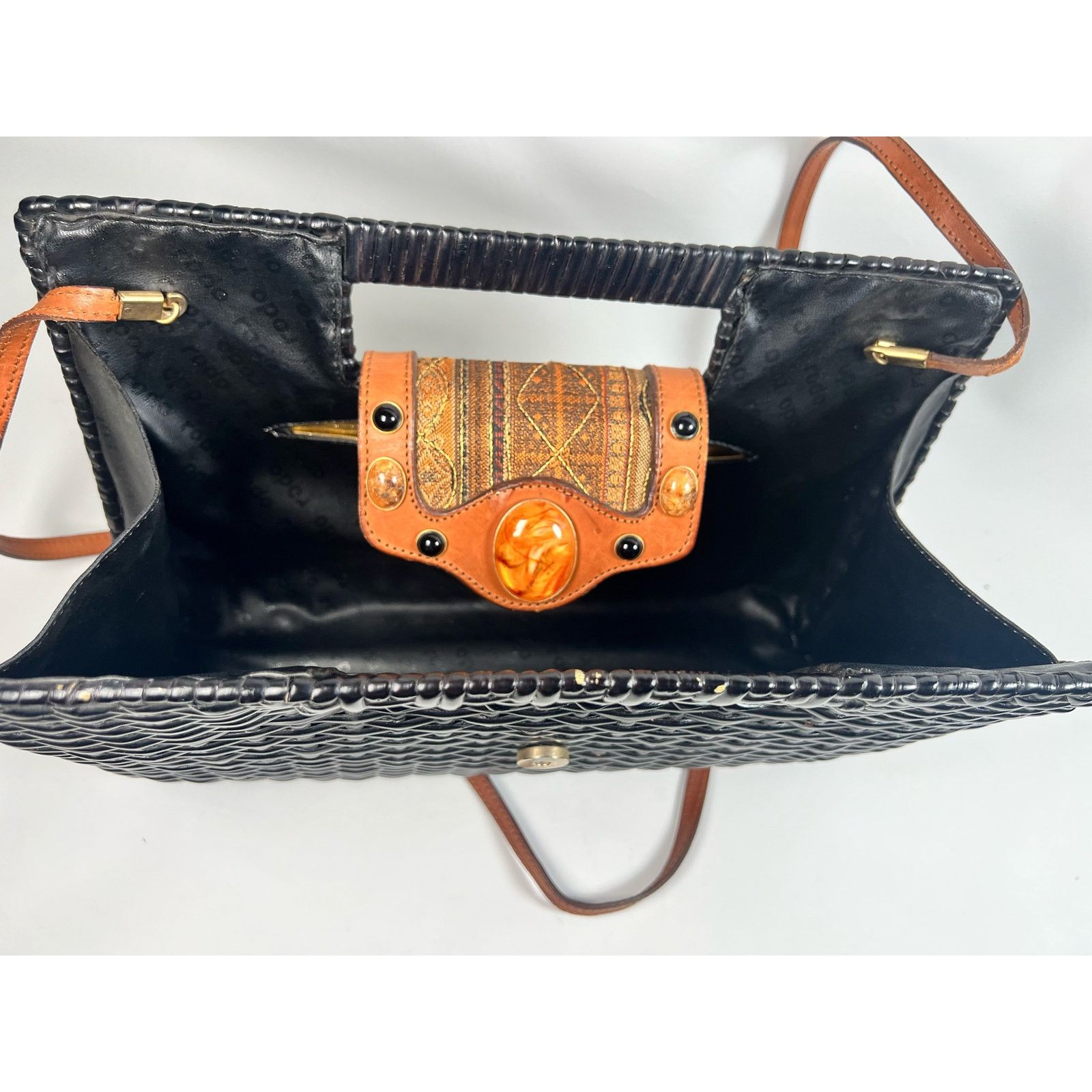 Other Vintage Rodo Black Wicker Shoulder Bag Size ONE SIZE - 12 Thumbnail