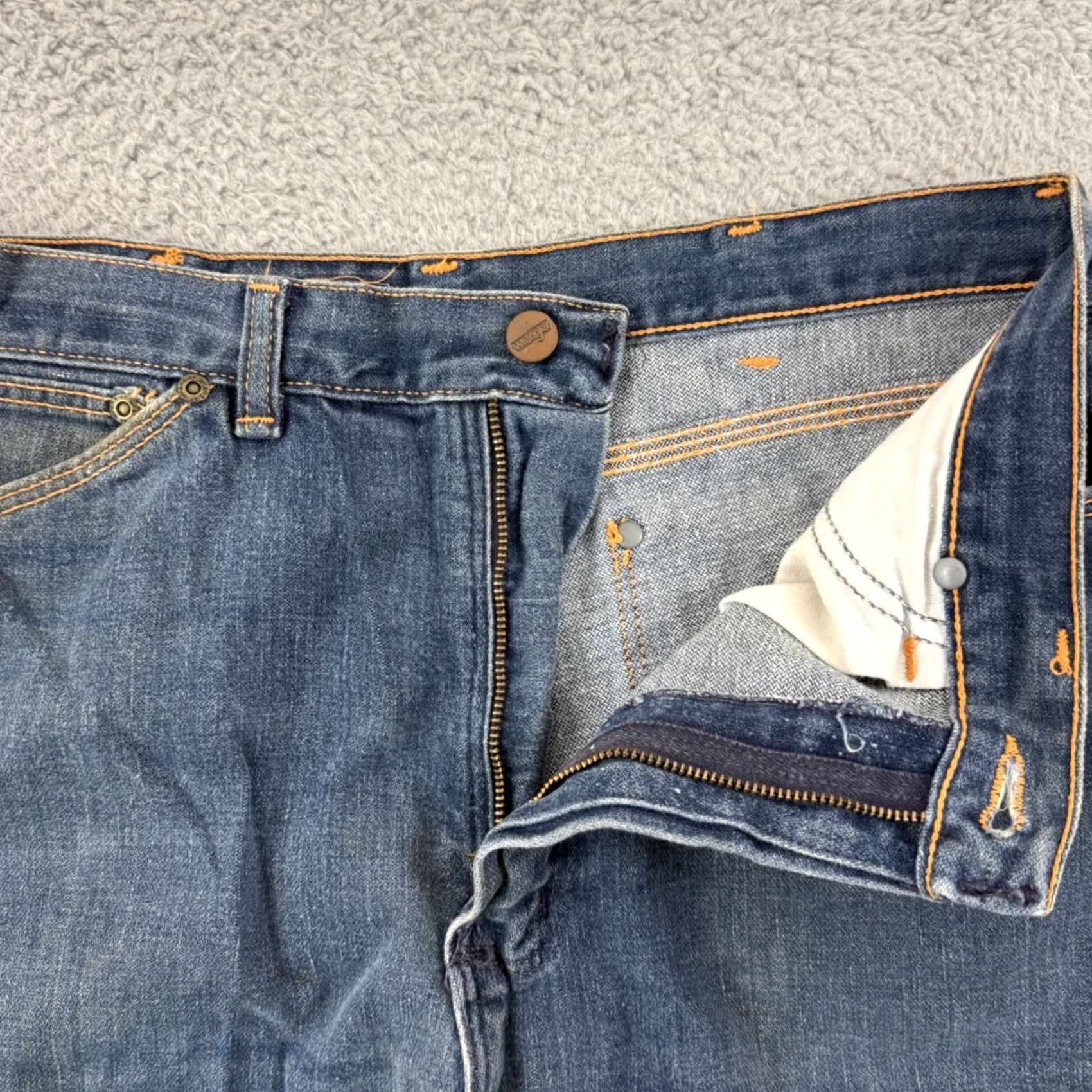 Wrangler VINTAGE Wrangler Jeans Mens 32x30 Blue Wrapid Transit 70s Bootcut Denim Cowboy Wrangler Retro Jeans 70s Cowboy Mens Blue Jeans Size 24" / US 00 / IT 34 - 4 Thumbnail