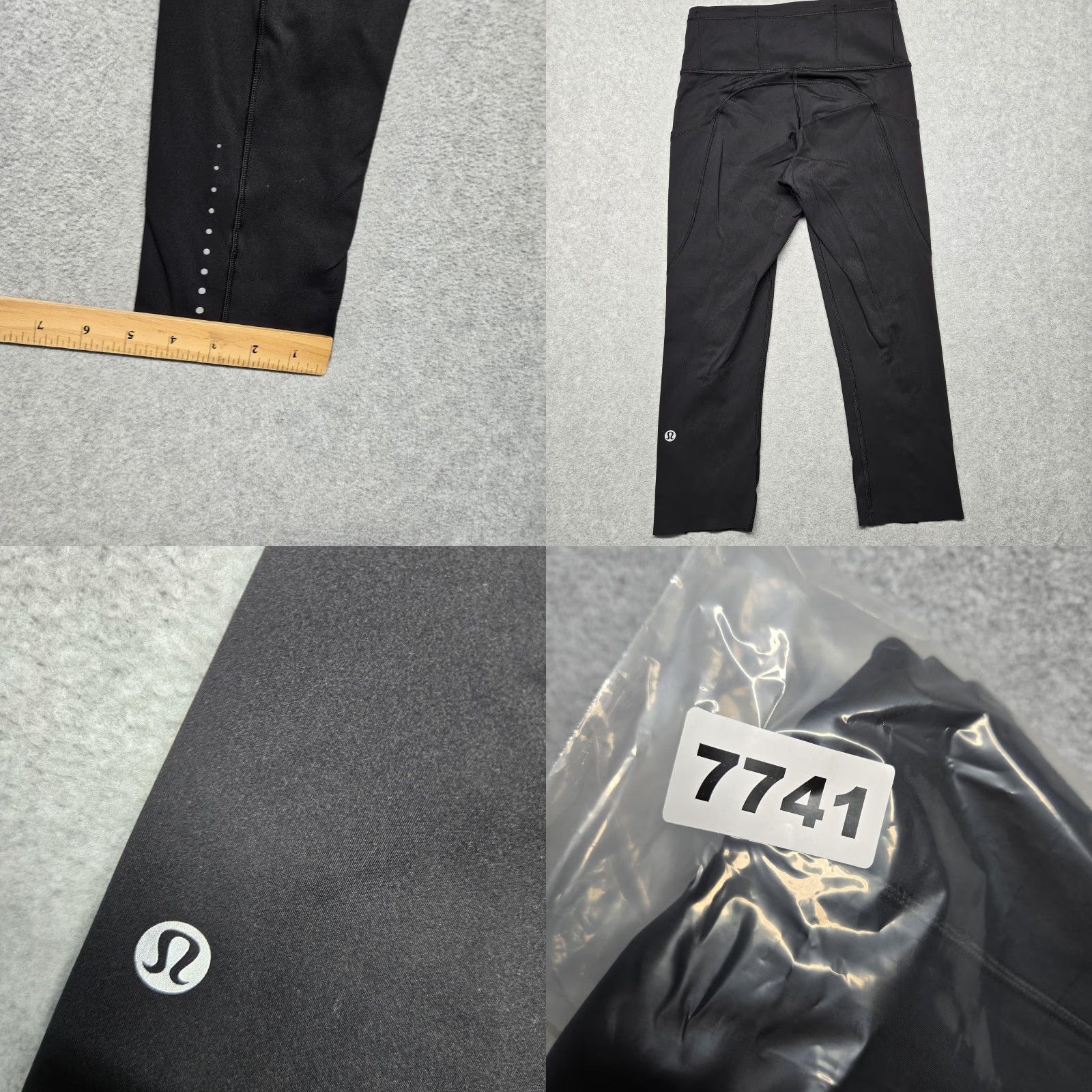 Lululemon Lululemon Leggings Womens 4 Black High Rise Capri Pockets Reflective Athletic Size 27" / US 4 / IT 40 - 9 Thumbnail